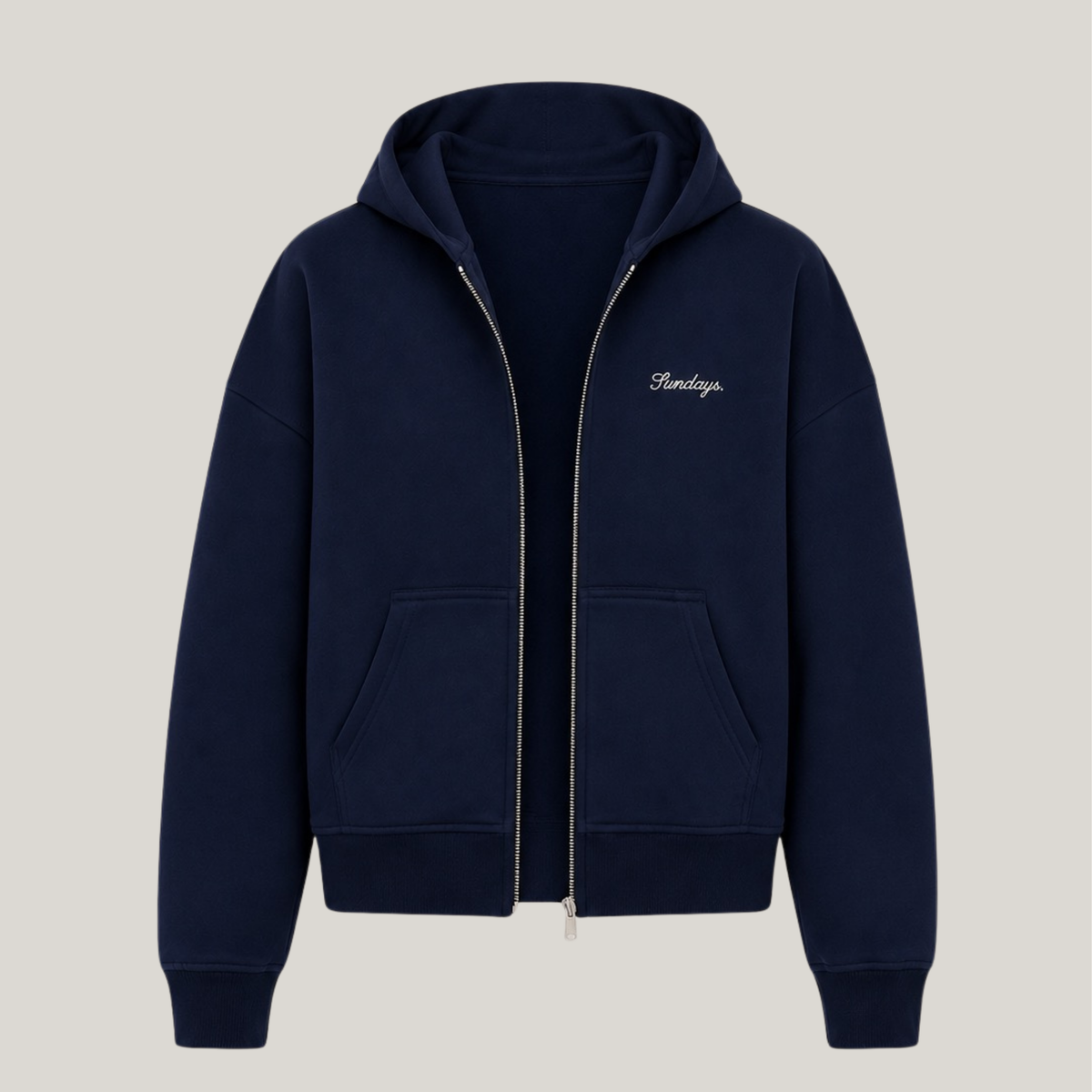 Sundays 100% Cotton Zip Hoodie in Royale Blue – Sunday Pilates Club