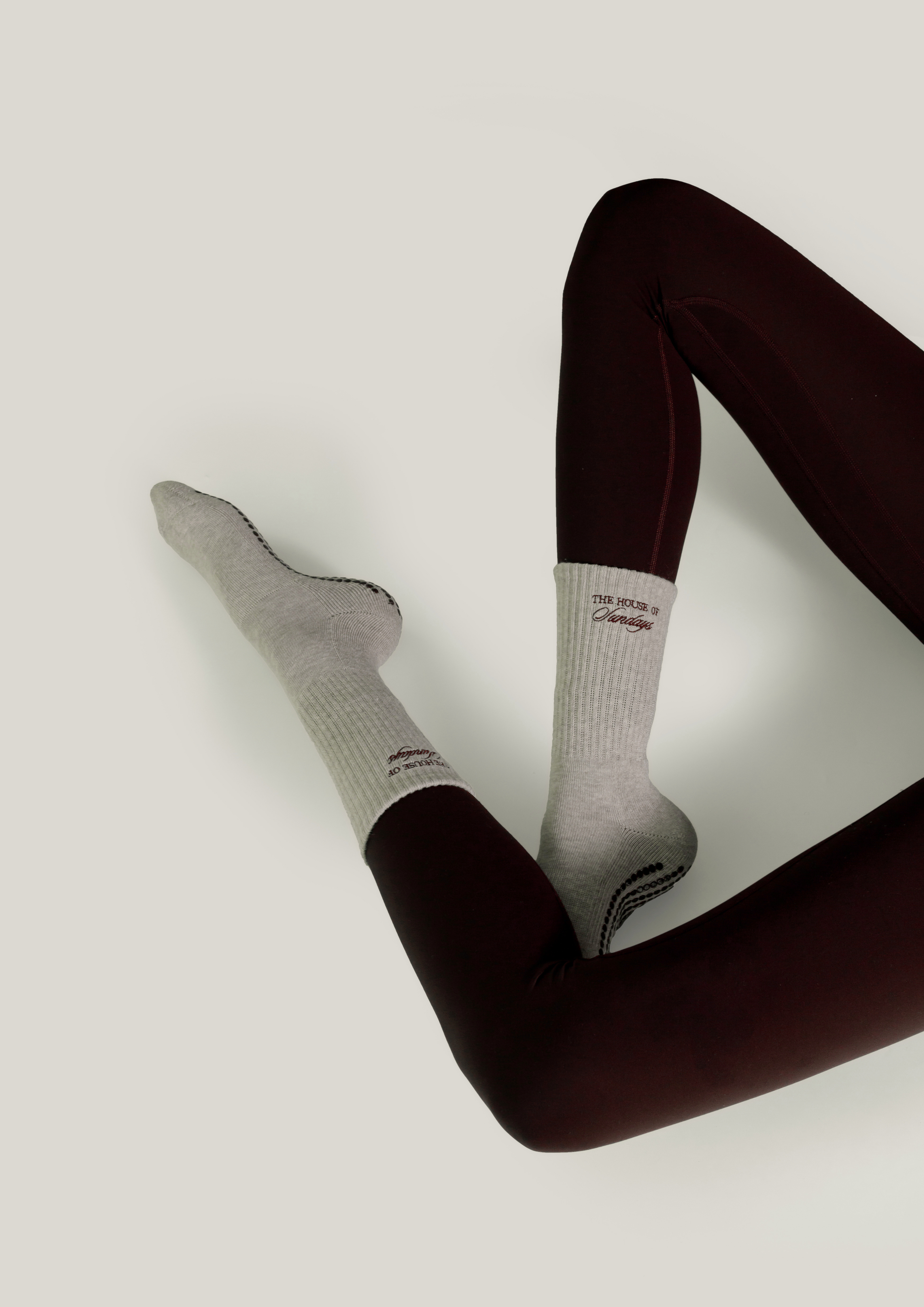 Double-Grip Pilates Grip Socks in Cashmere