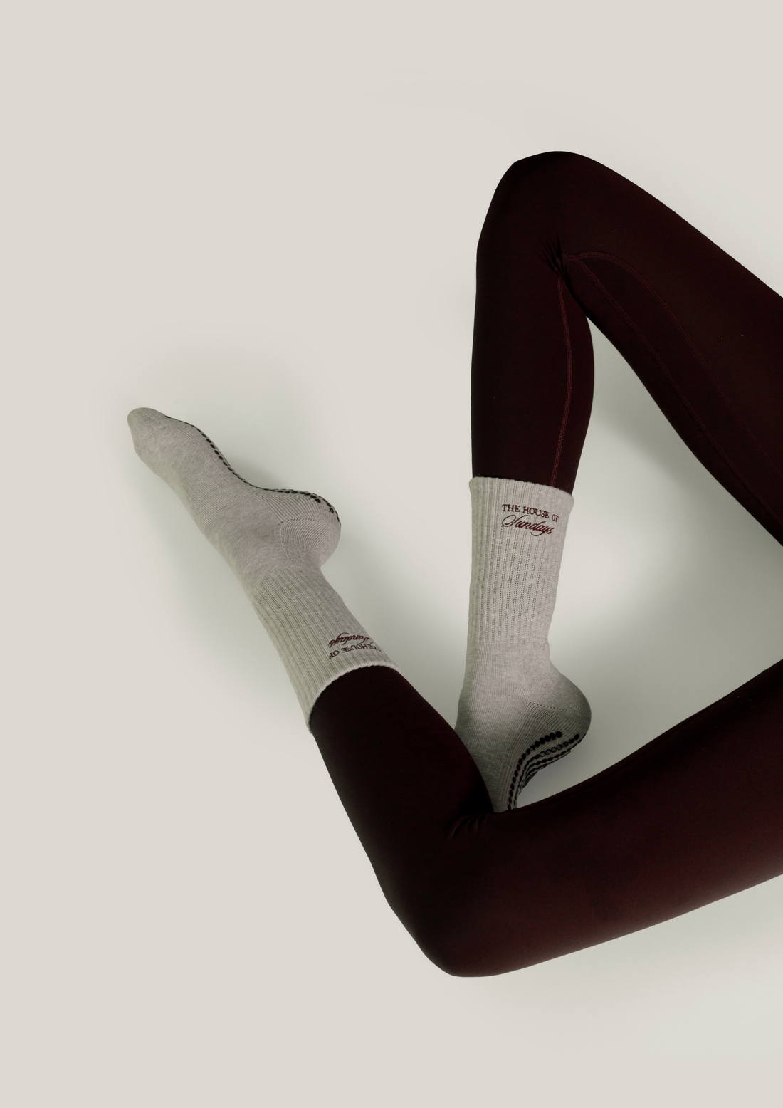 Double-Grip Pilates Grip Socks in Cashmere