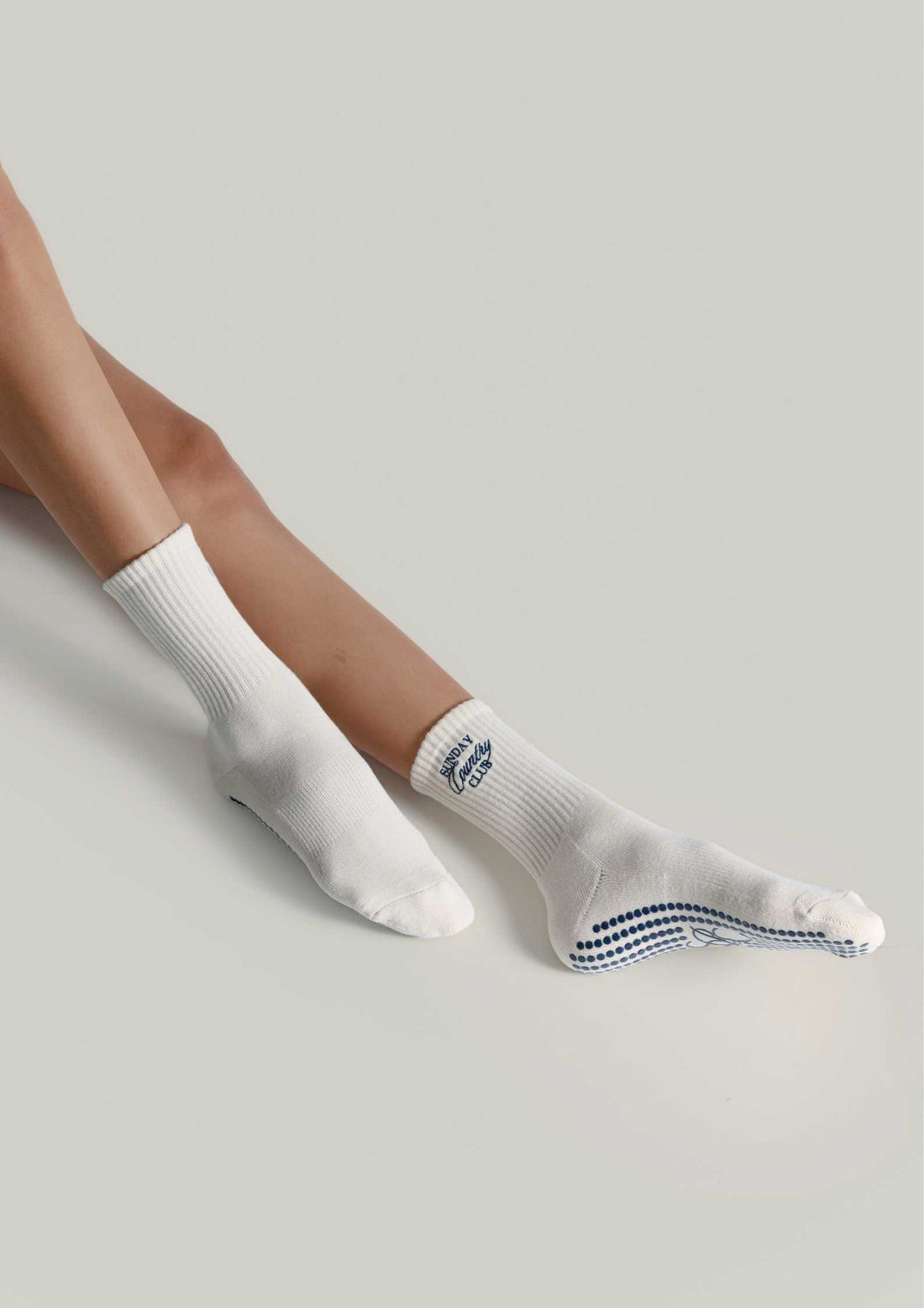 Pilates Grip Socks in Bisque
