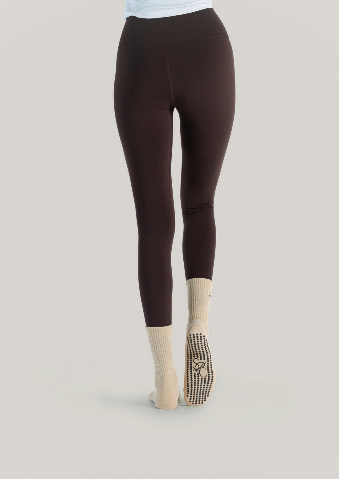 Pilates Grip Socks in Ecru