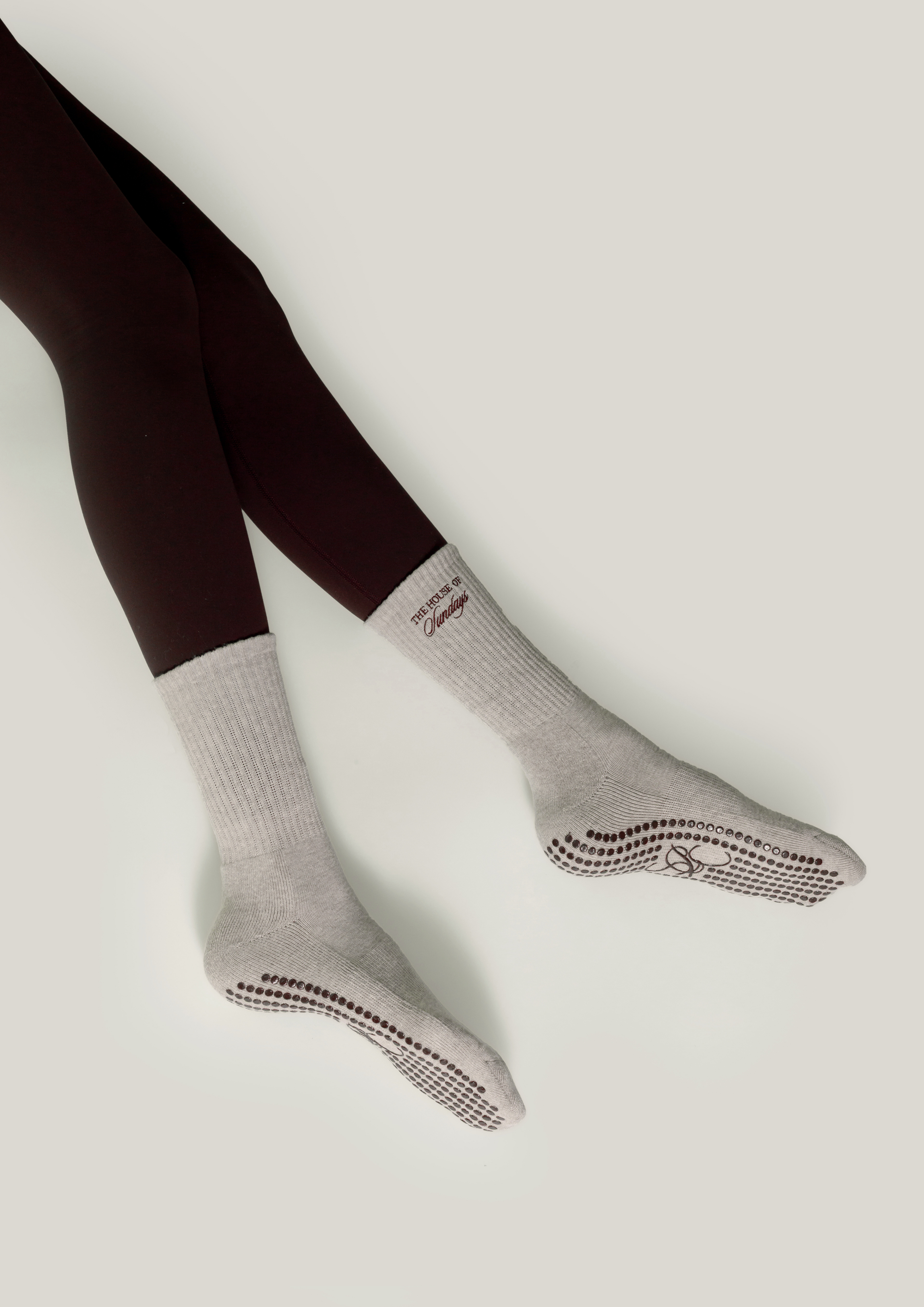 Double-Grip Pilates Grip Socks in Cashmere