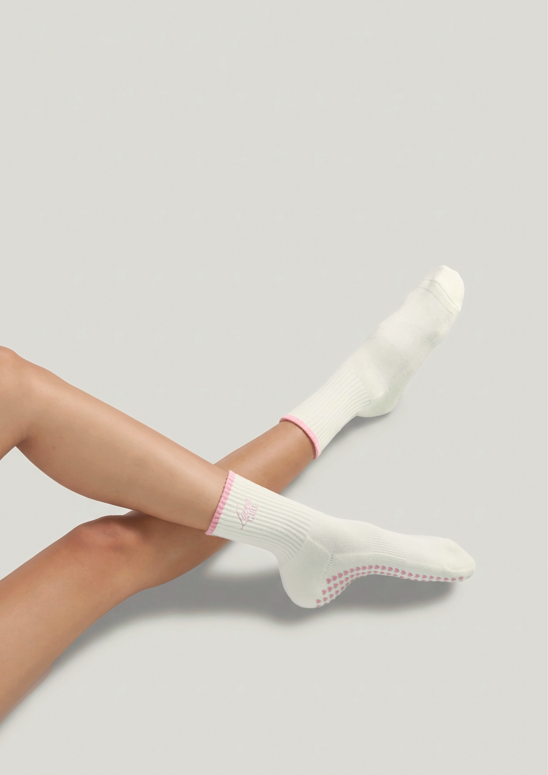 Pilates Grip Socks in Vanilla