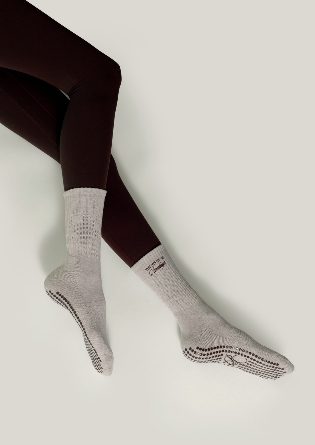 Double-Grip Pilates Grip Socks in Cashmere