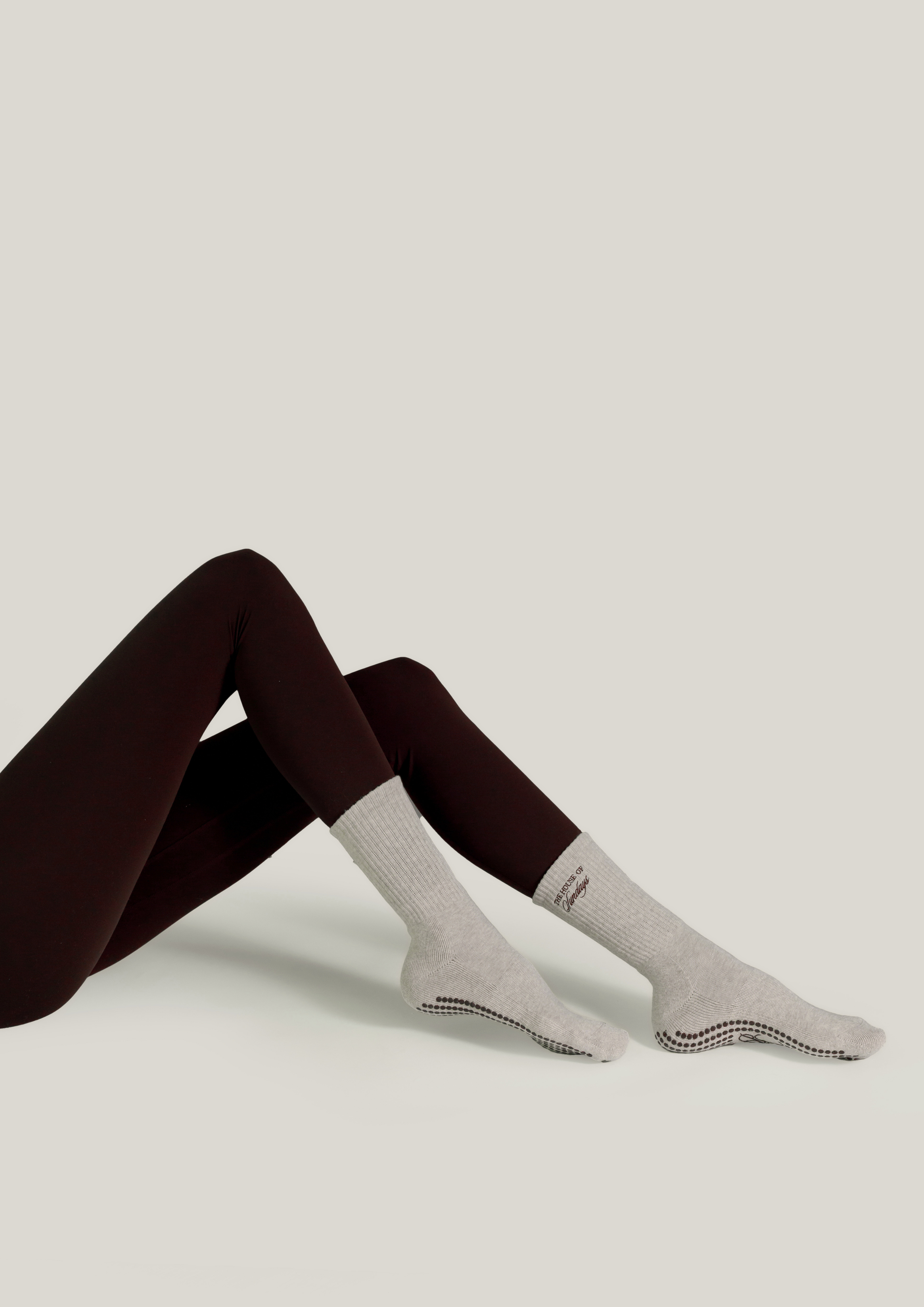 Double-Grip Pilates Grip Socks in Cashmere