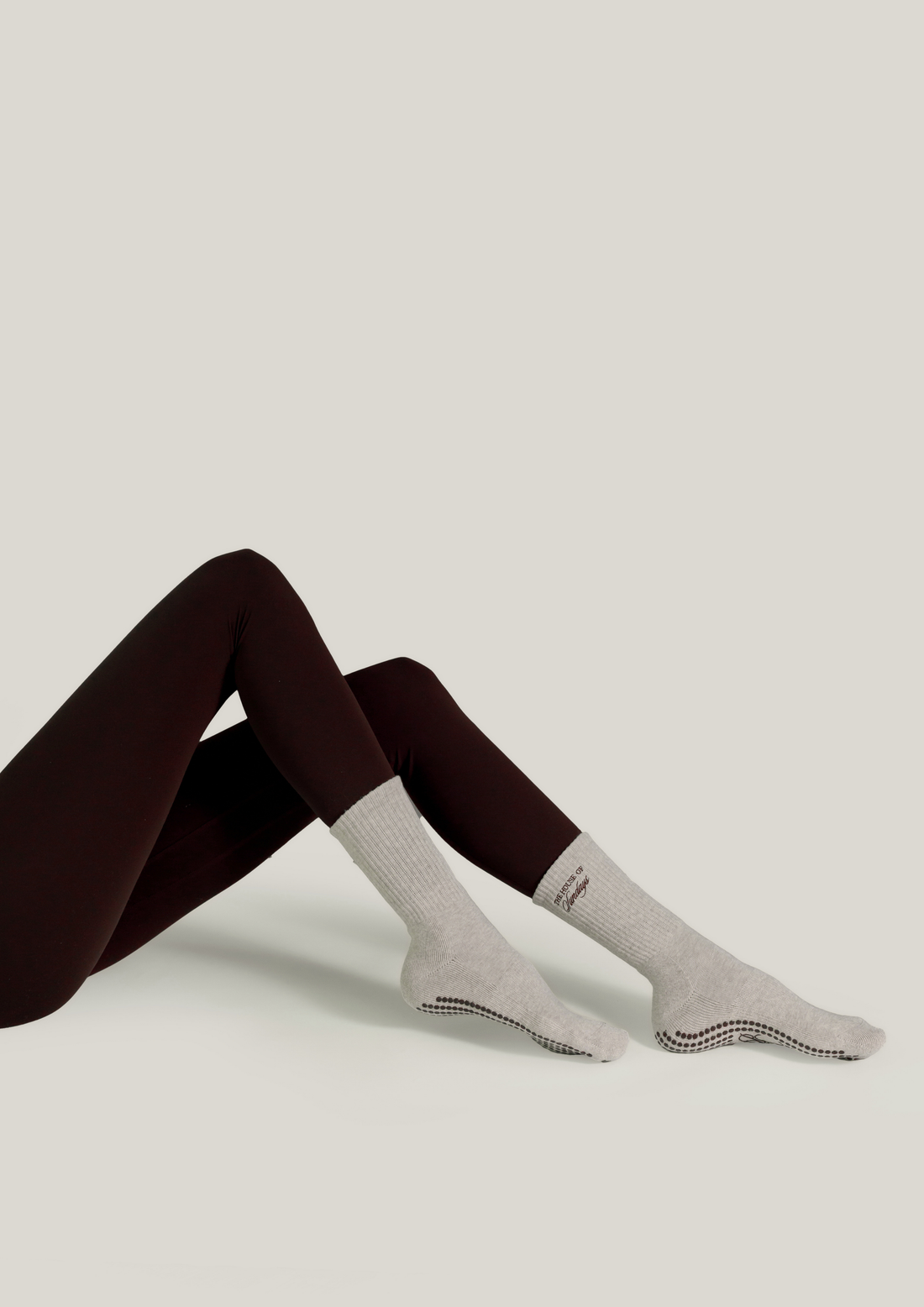 Double-Grip Pilates Grip Socks in Cashmere