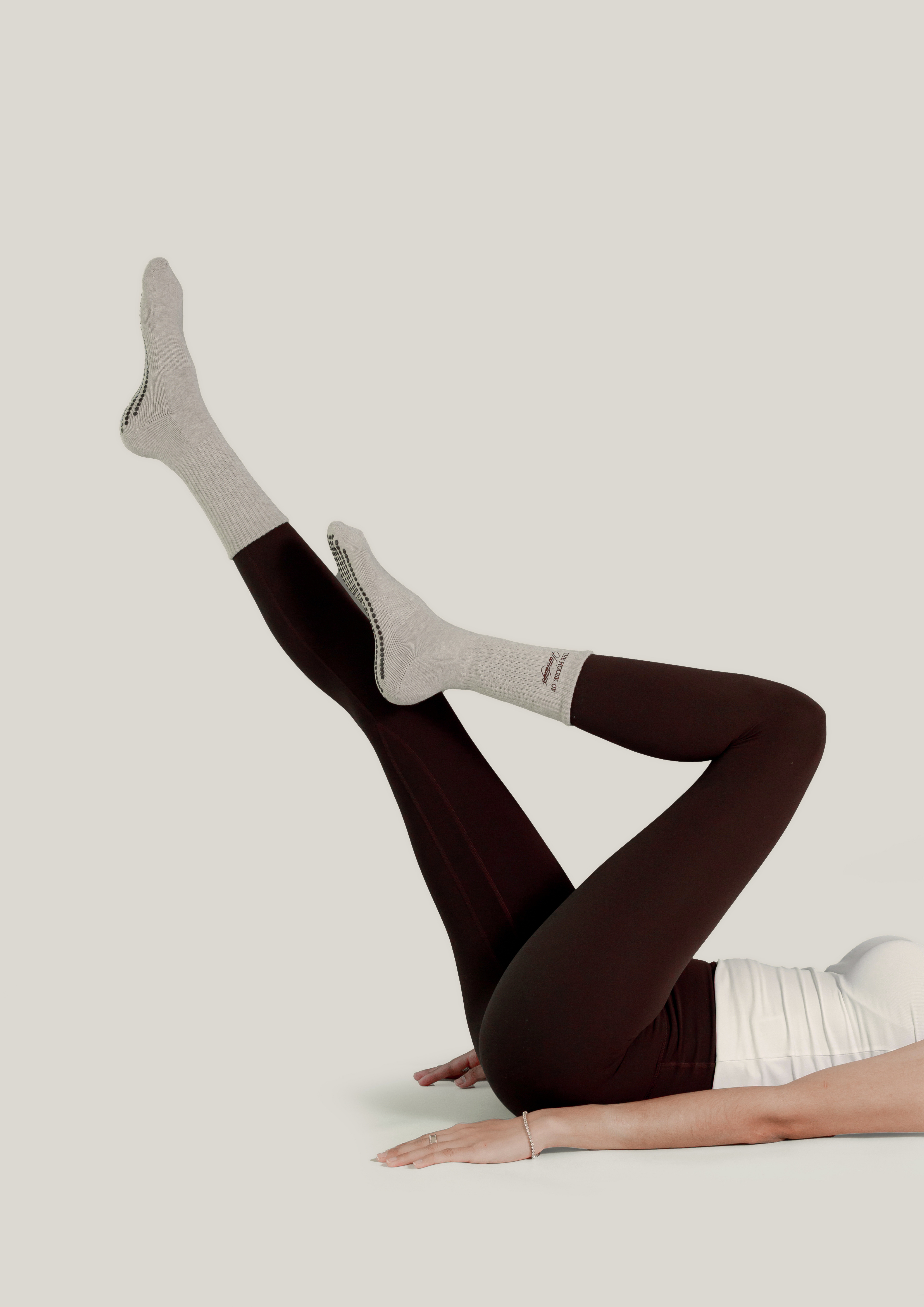 Double-Grip Pilates Grip Socks in Cashmere