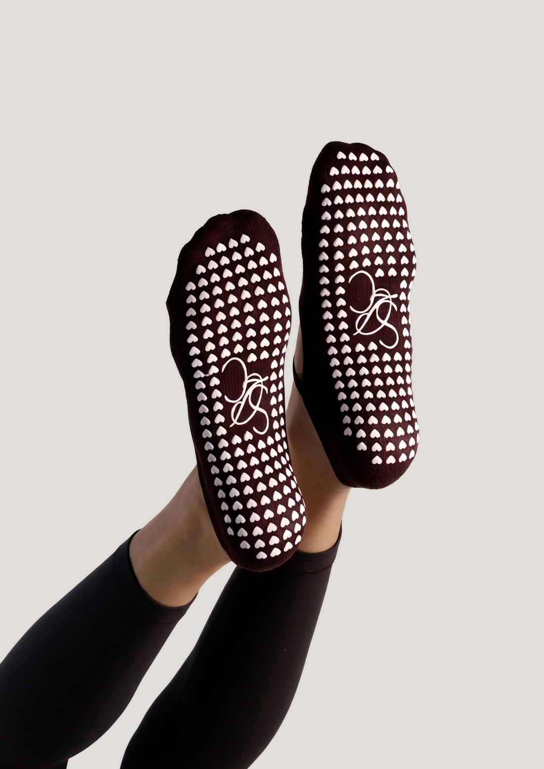 Pilates Ballet Grip Socks in Chocolate