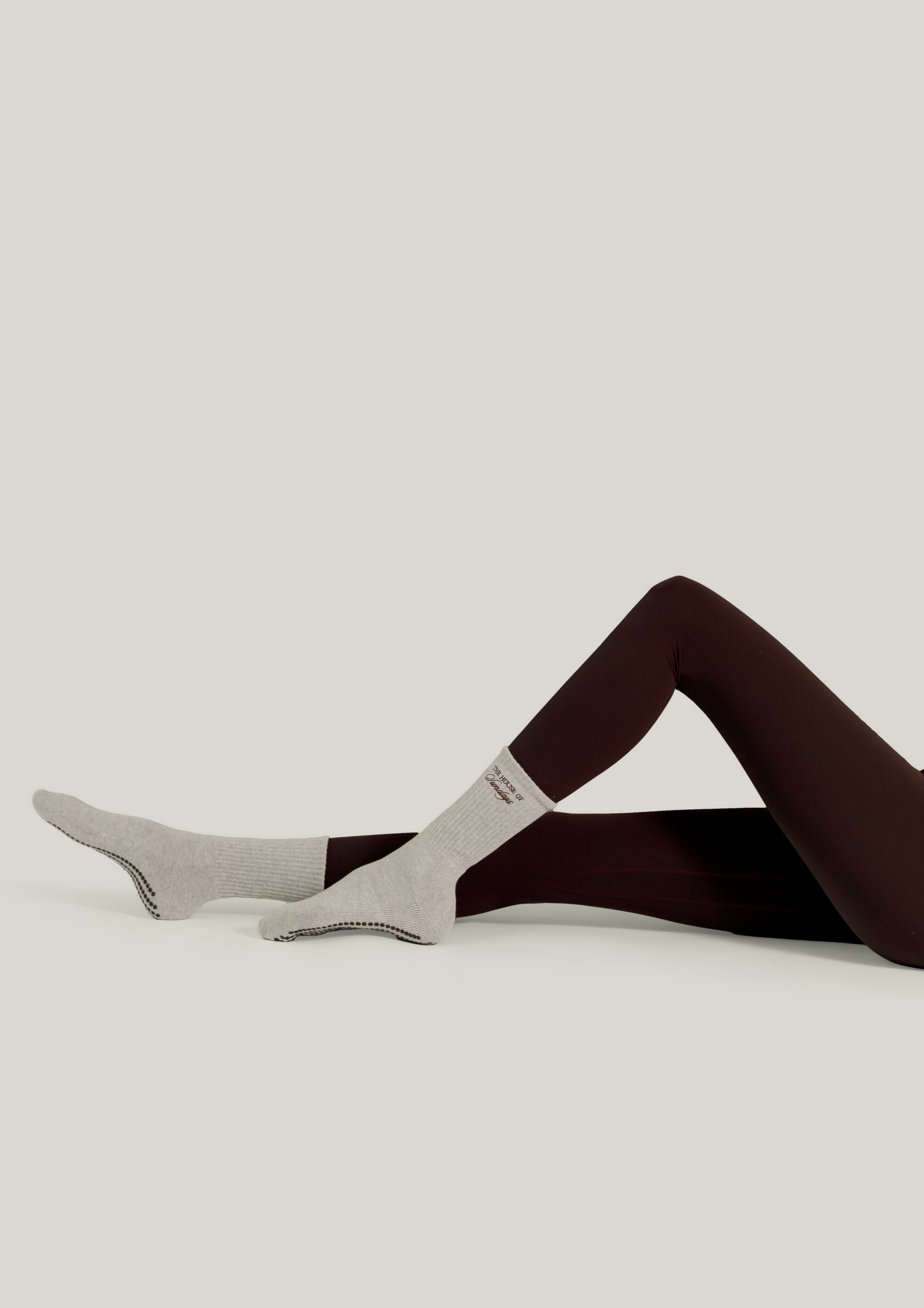 Double-Grip Pilates Grip Socks in Cashmere