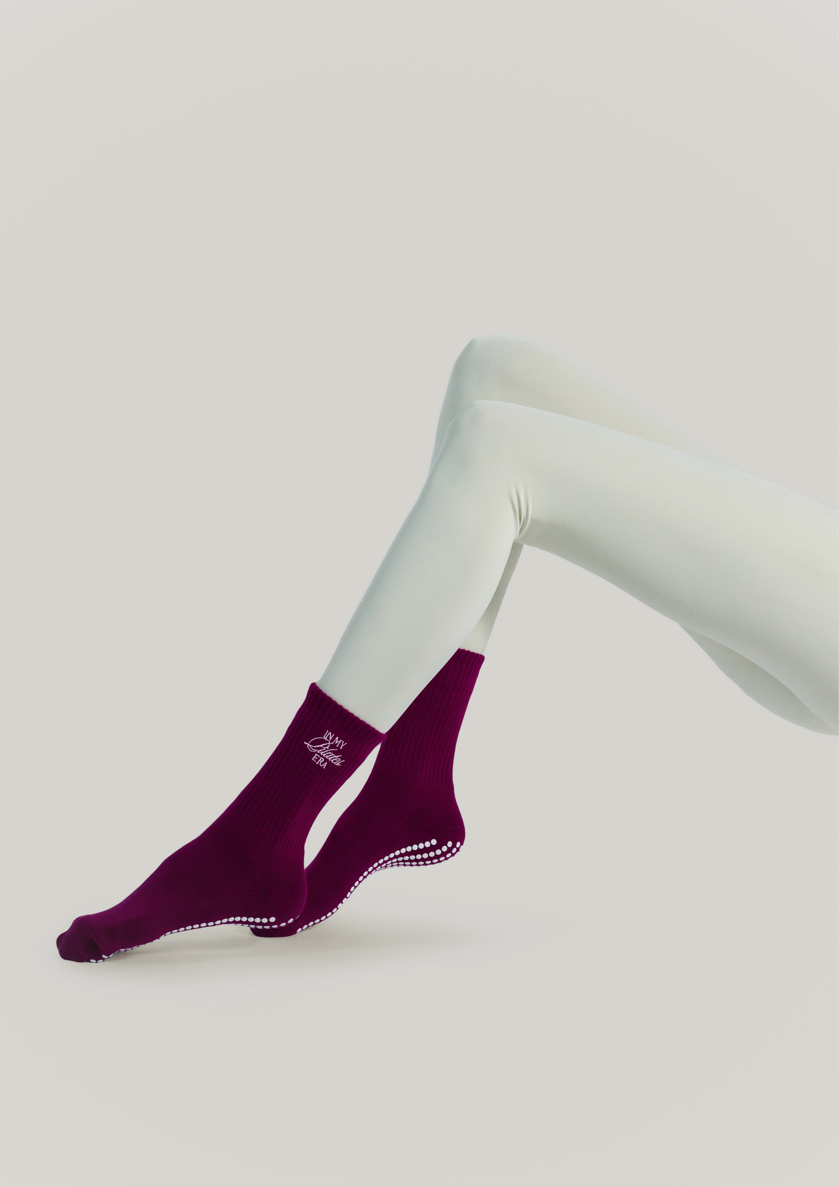 Pilates Grip Socks in Berry