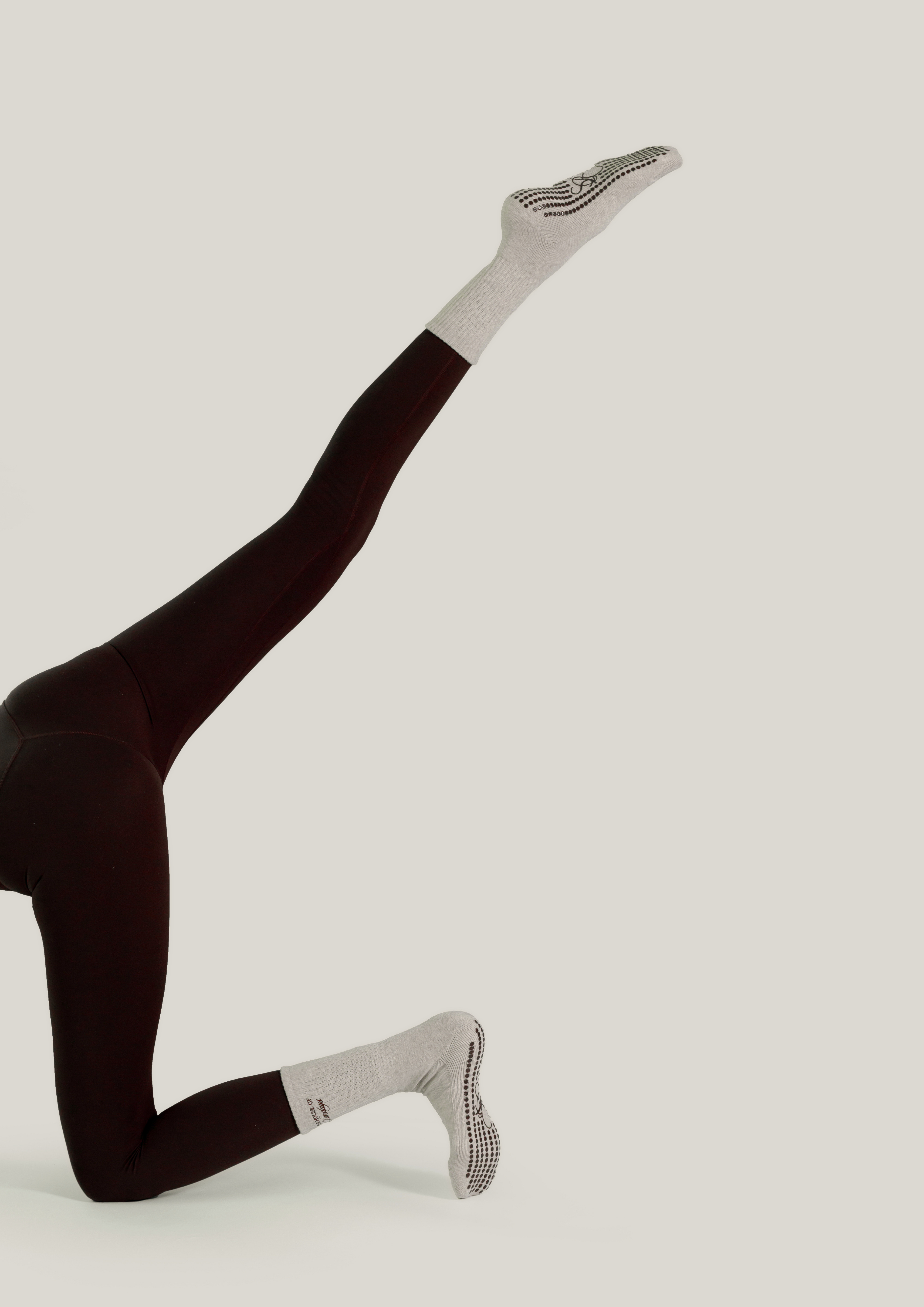 Double-Grip Pilates Grip Socks in Cashmere