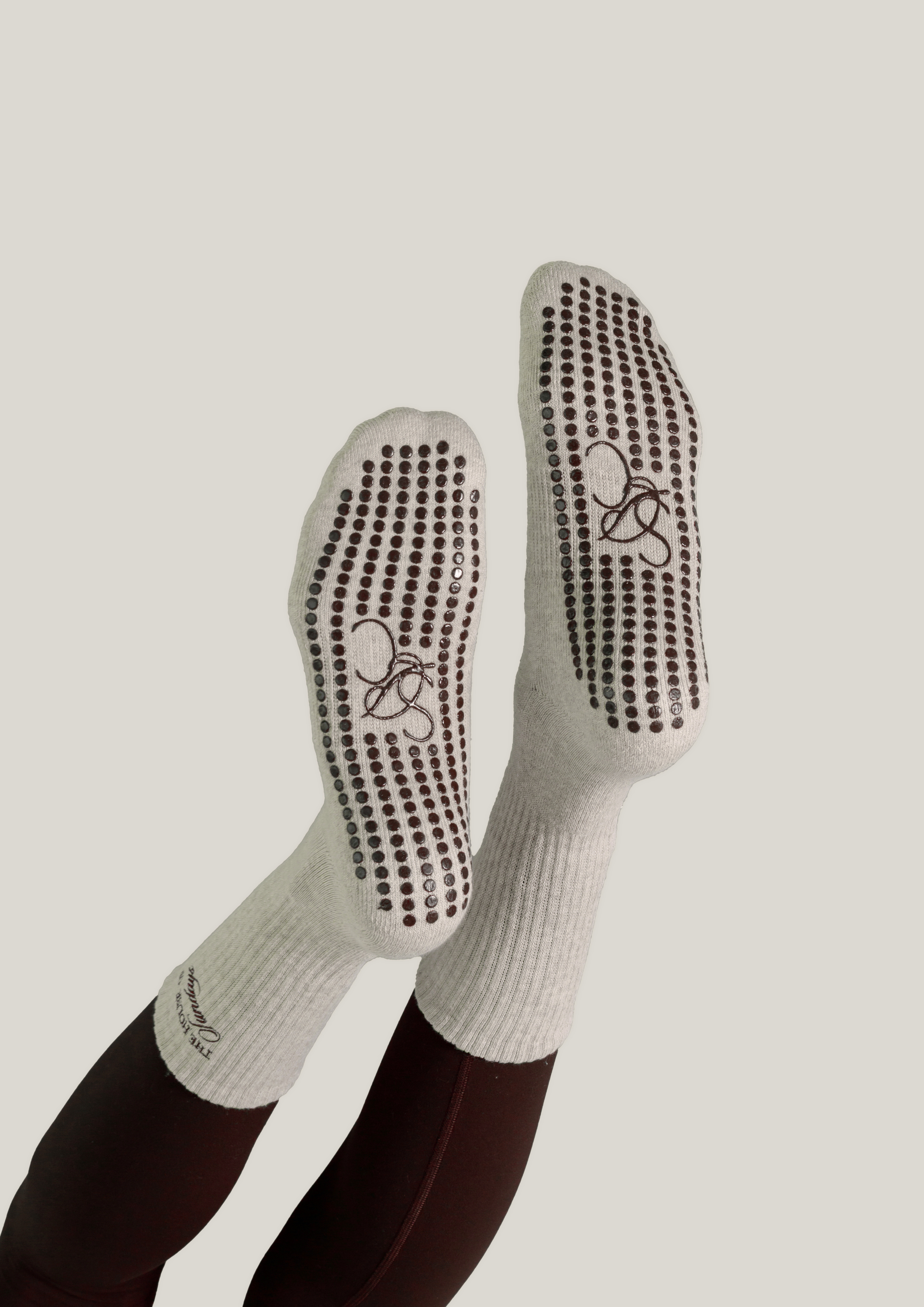 Double-Grip Pilates Grip Socks in Cashmere
