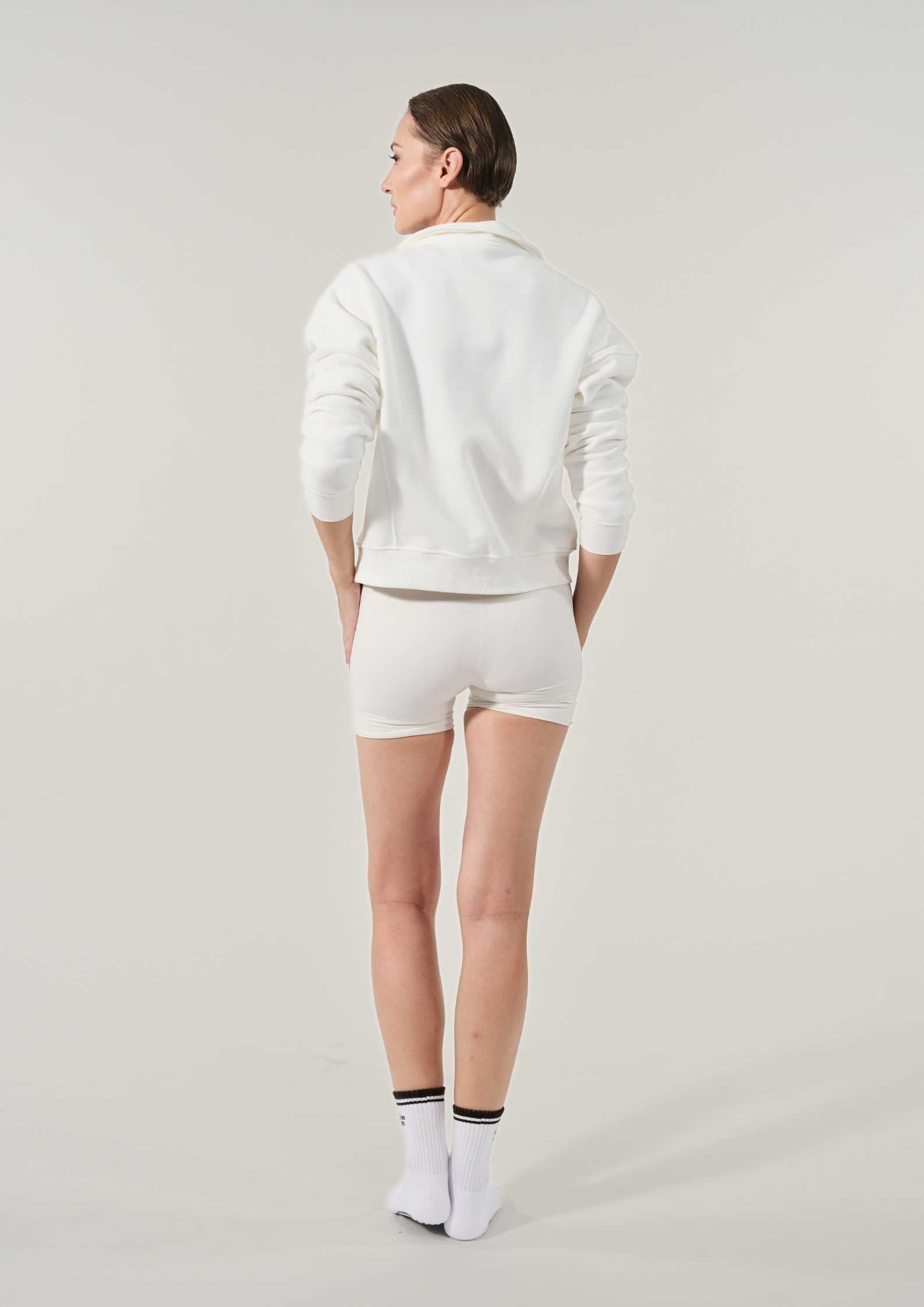 Sunday Country Club Half-Zip Sweater in Ivory