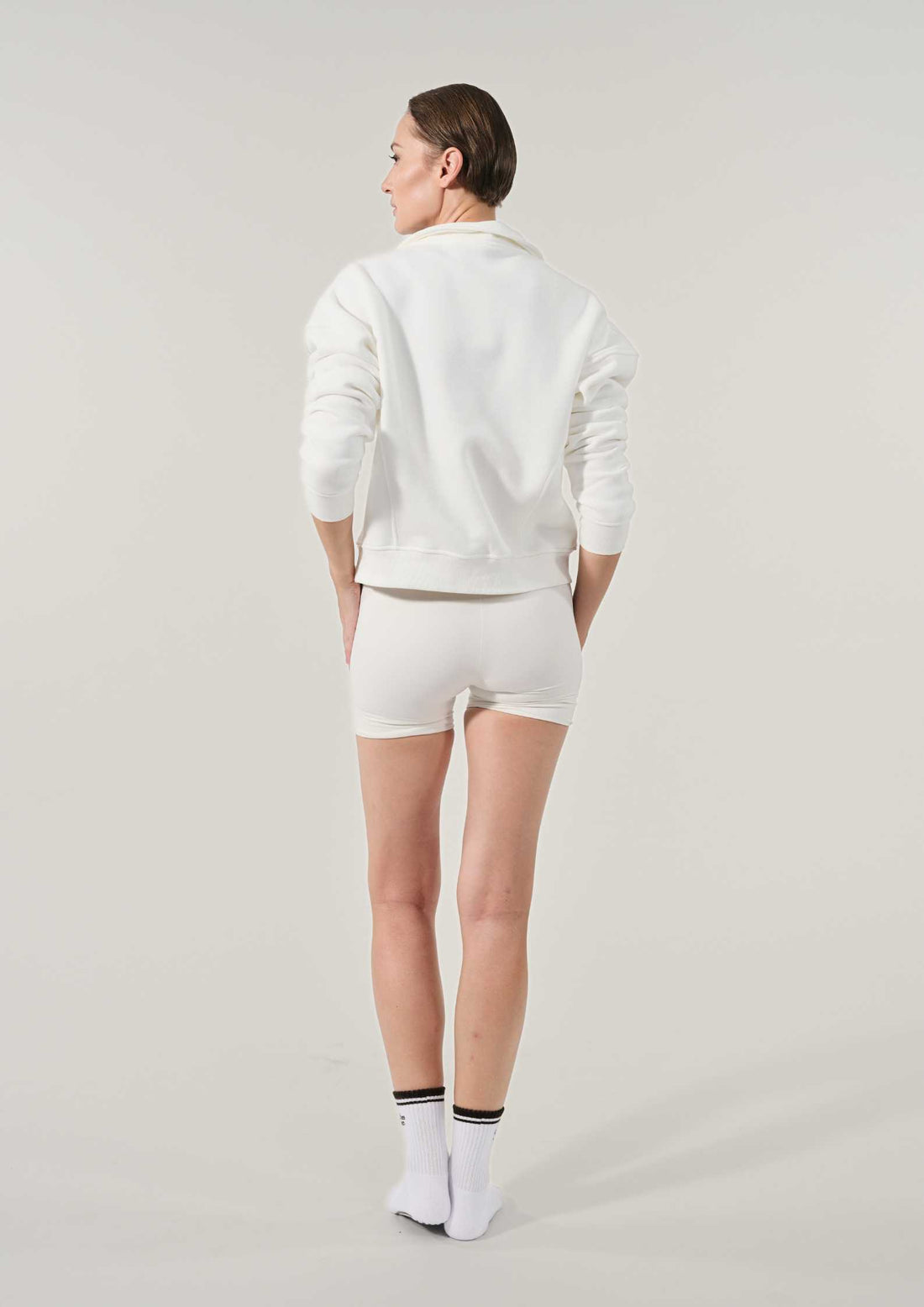 Sunday Country Club Half-Zip Sweater in Ivory