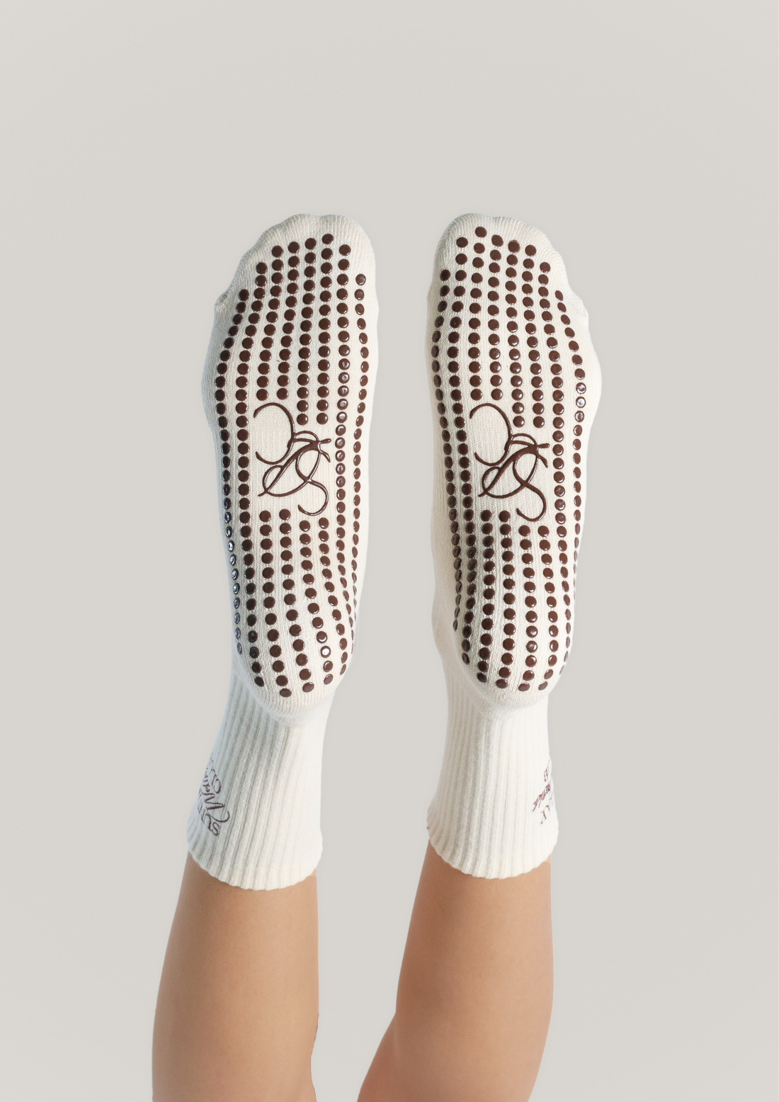 Pilates Grip Socks in Champagne