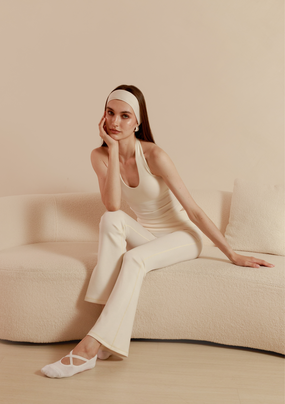 Soft Sculpt Halter Top in Vanilla