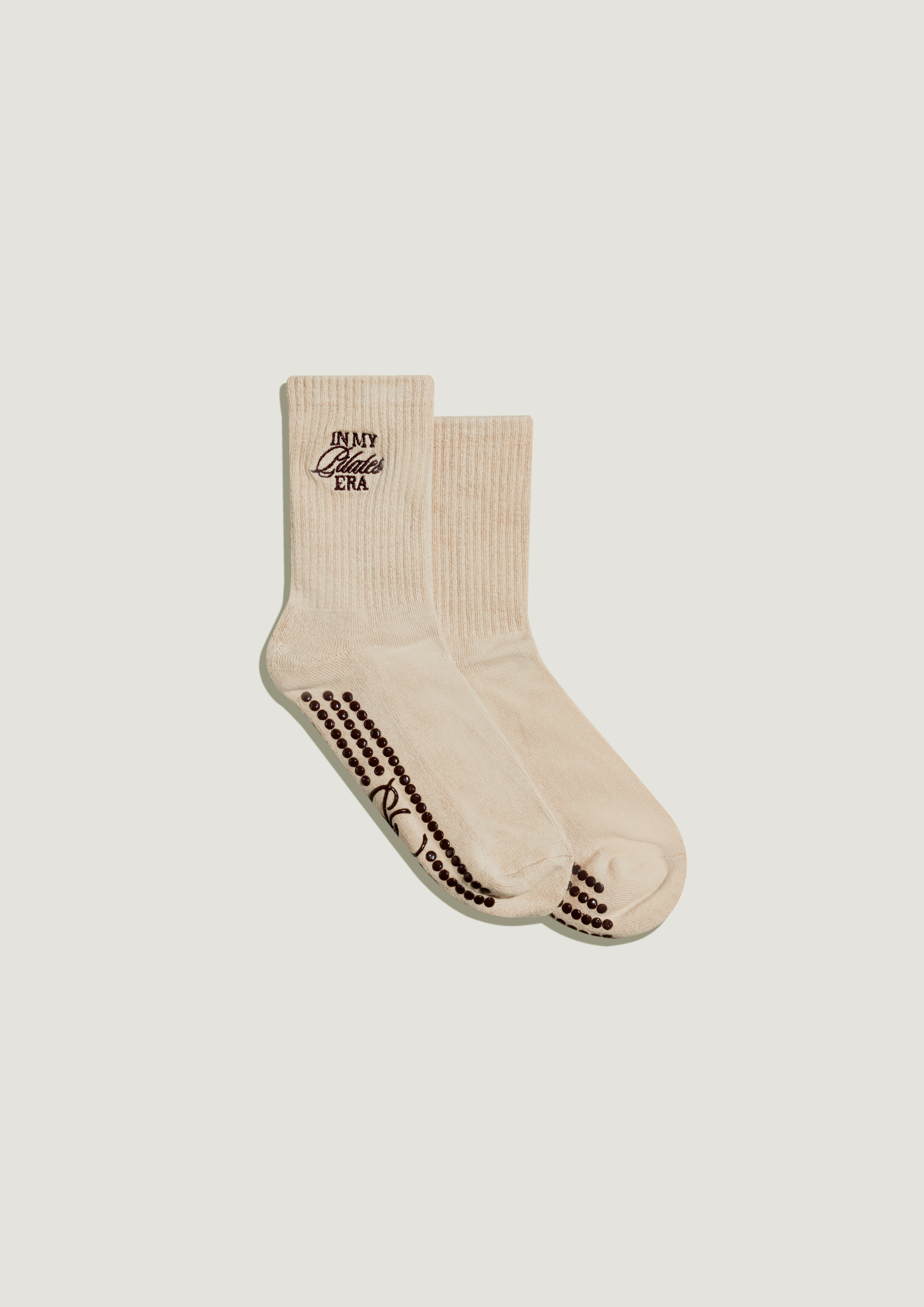 Pilates Grip Socks in Ecru