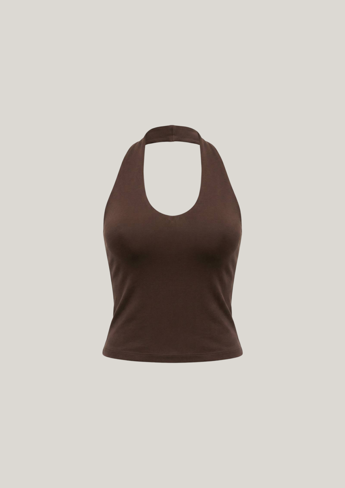 Soft Sculpt Halter Top in Chocolate