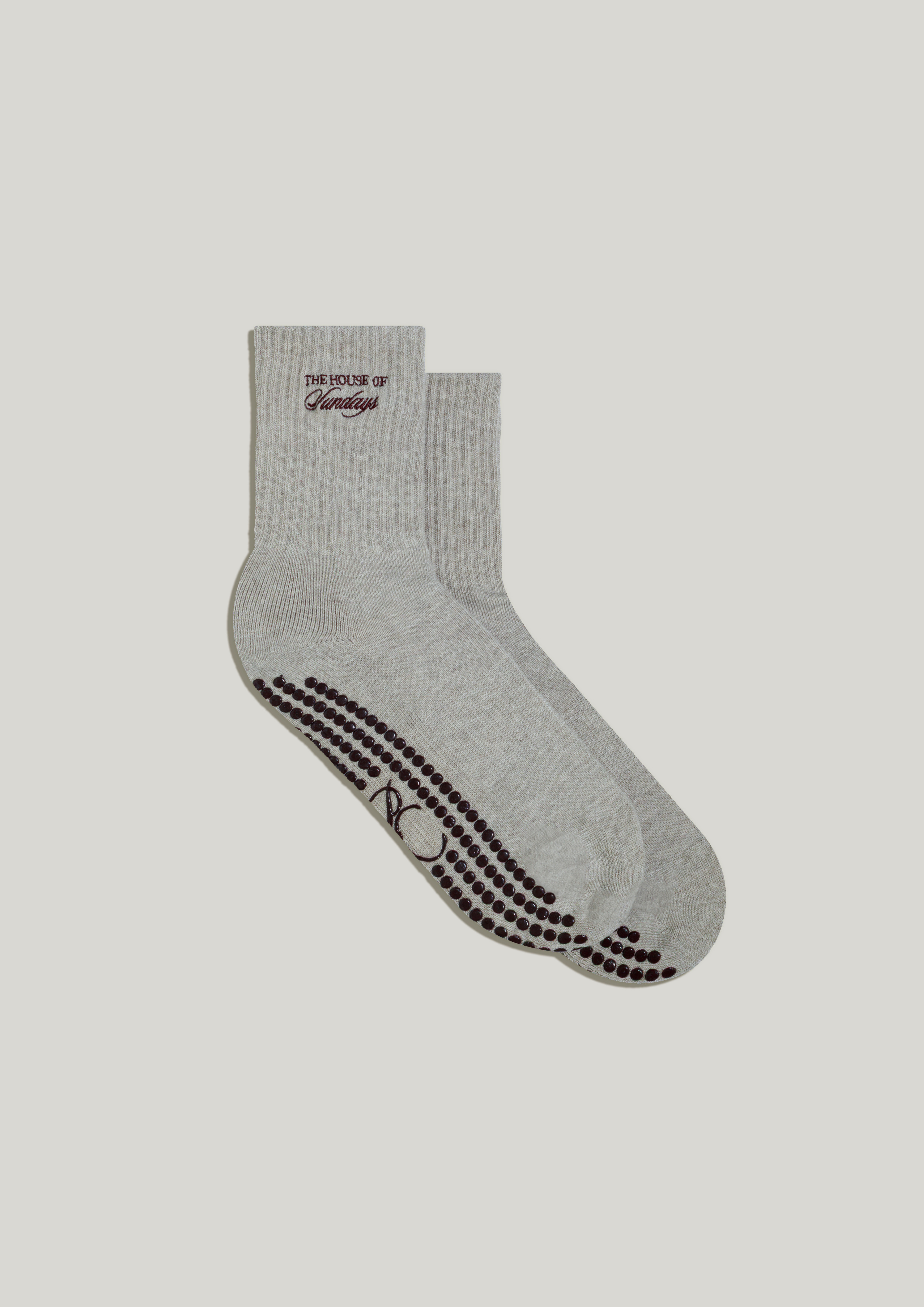 Double-Grip Pilates Grip Socks in Cashmere