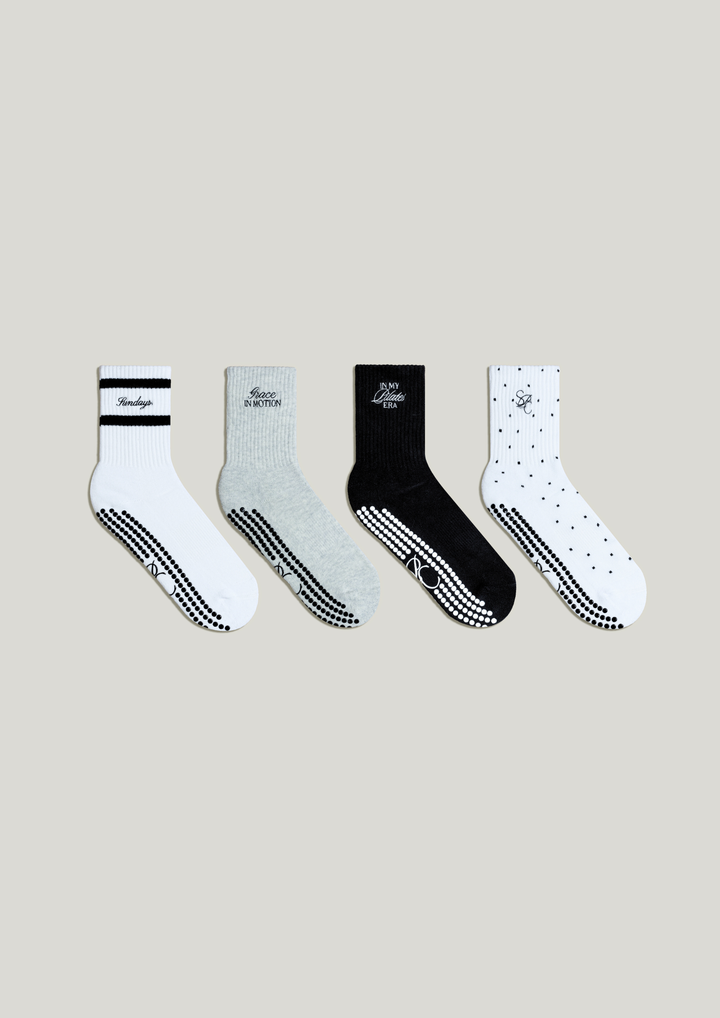 The Silver Screen Pilates Grip Socks Bundle Set