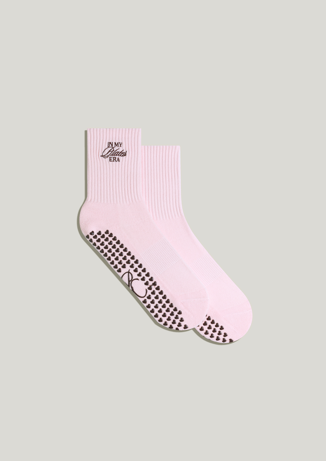 Pilates Grip Socks in Strawberry Milk