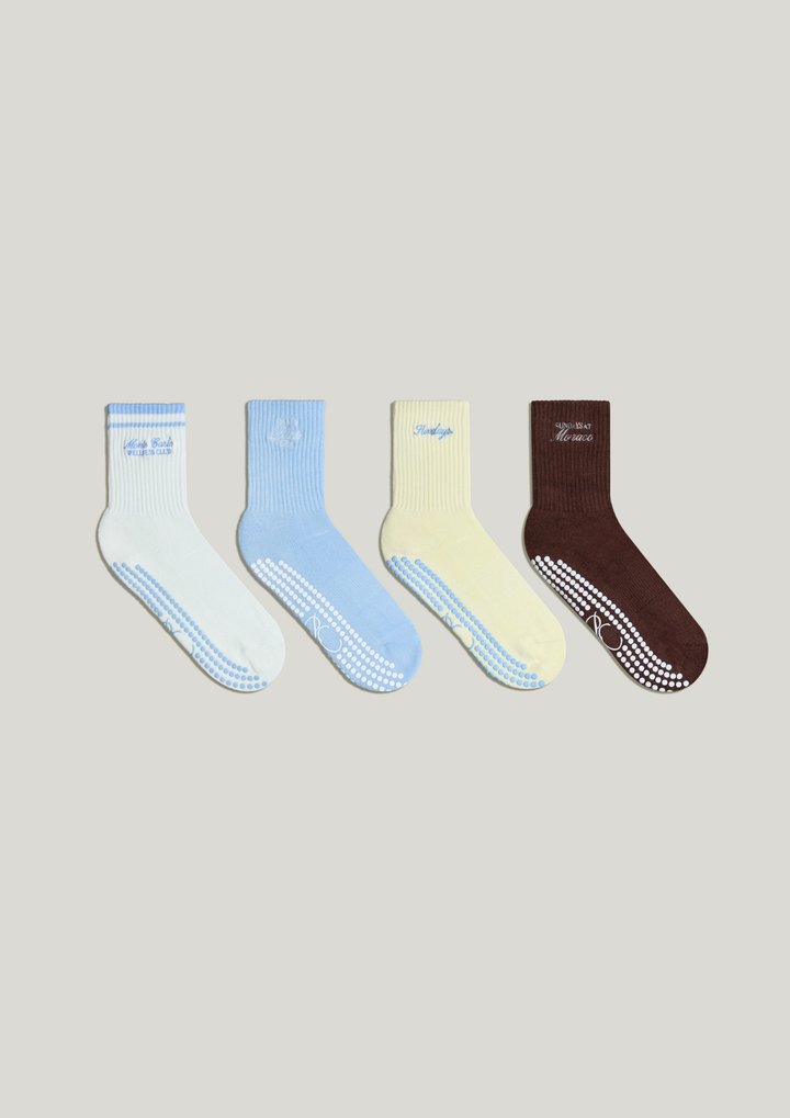 Sundays At Monaco Pilates Grip Socks Bundle Set