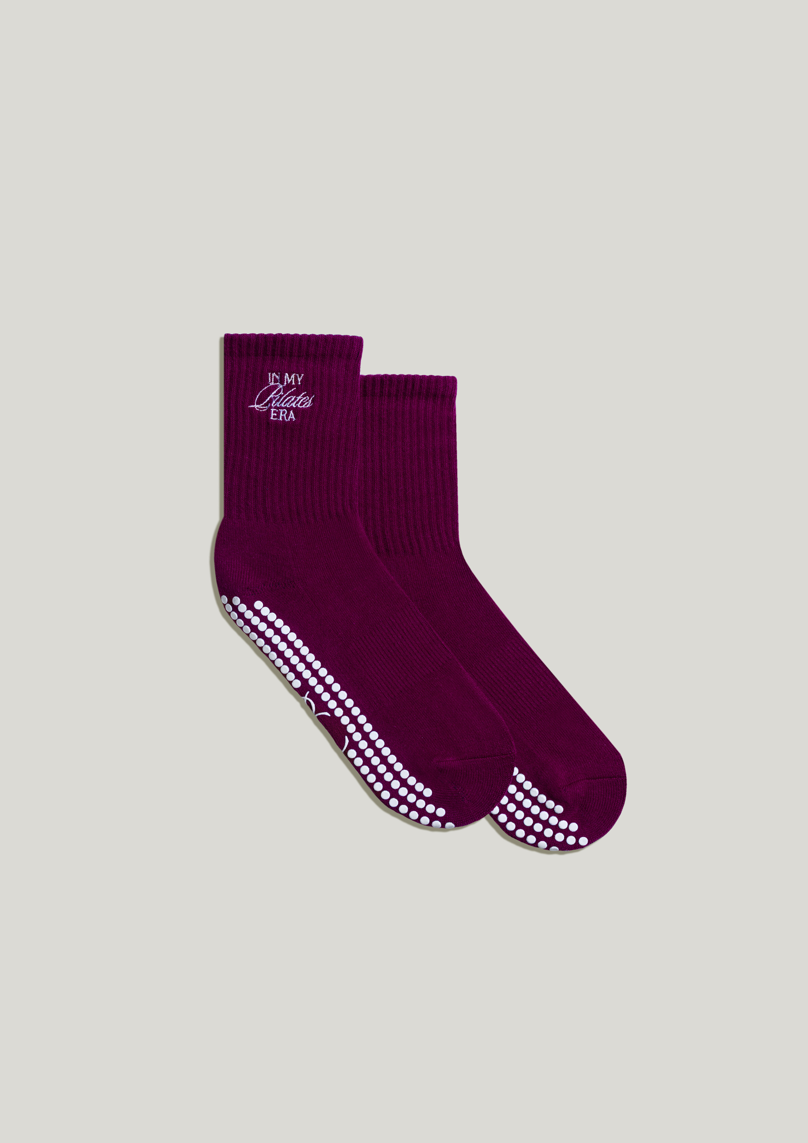 Pilates Grip Socks in Berry