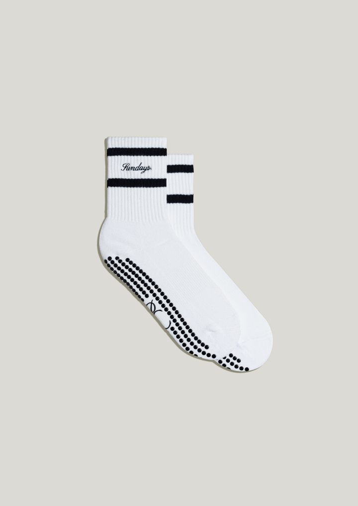 Pilates Grip Socks in Pearl