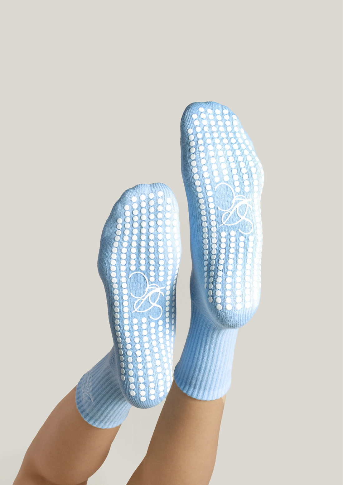 Pilates Grip Socks in Azure