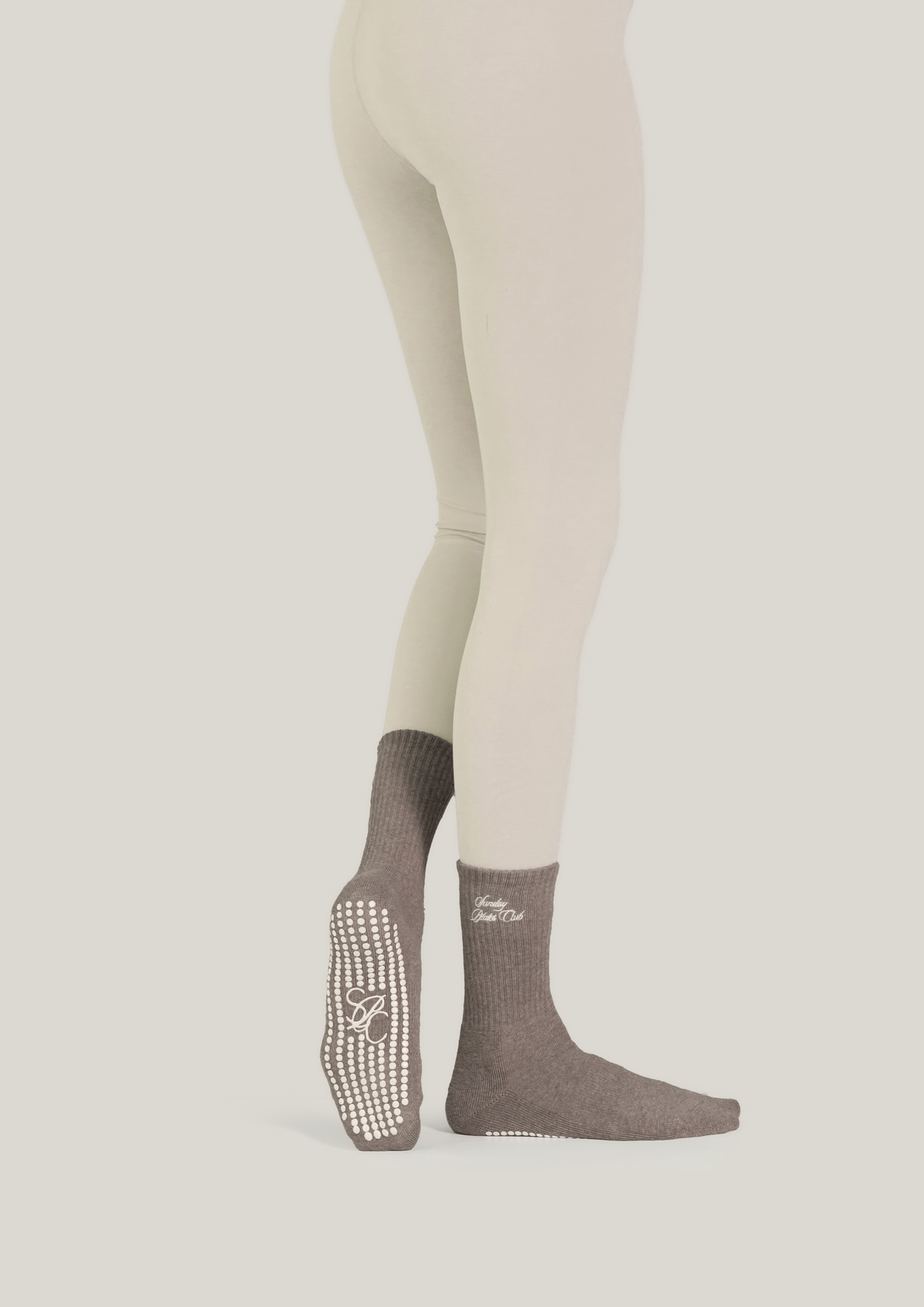 Double-Grip Pilates Grip Socks in Warm Suede