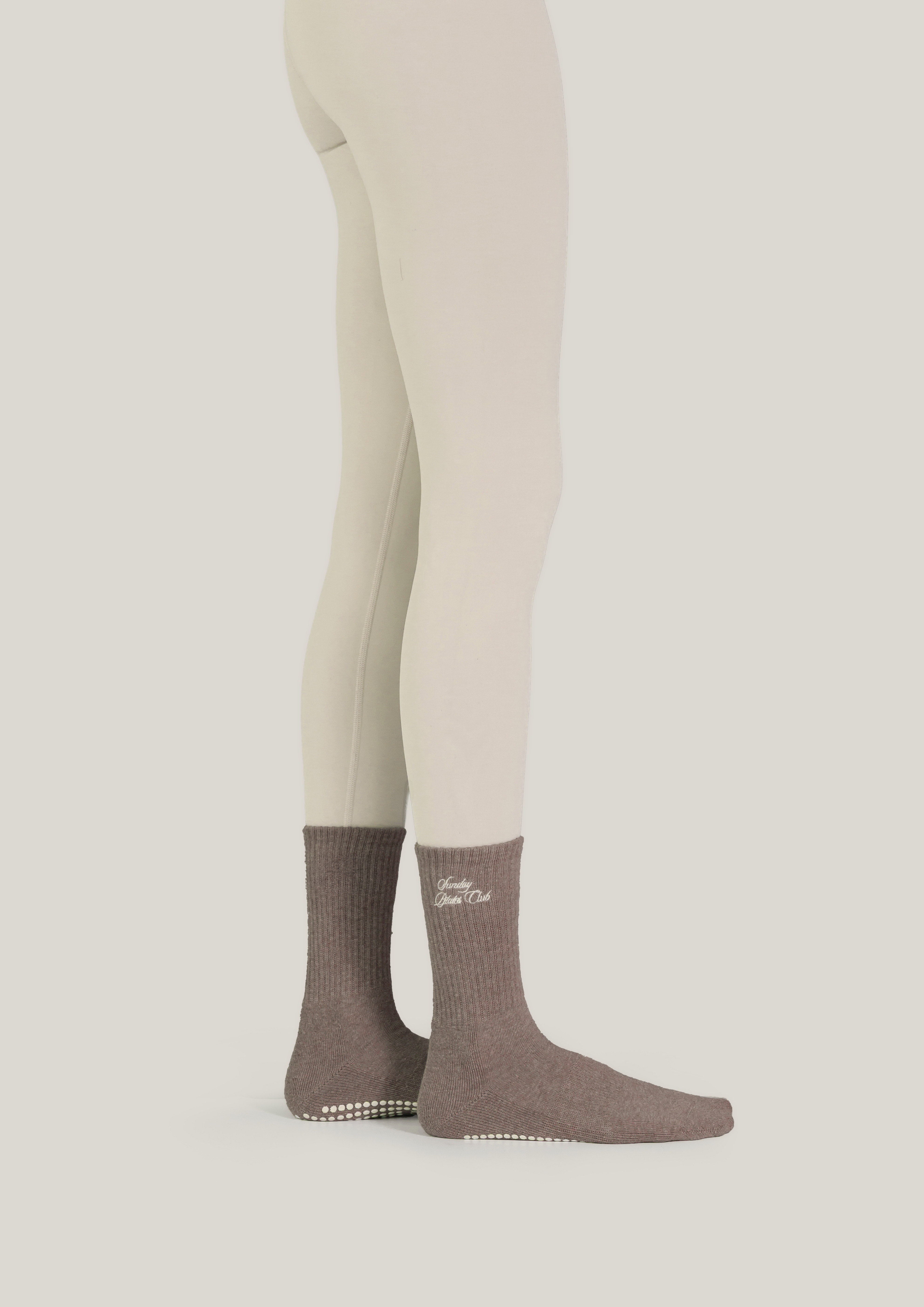 Double-Grip Pilates Grip Socks in Warm Suede