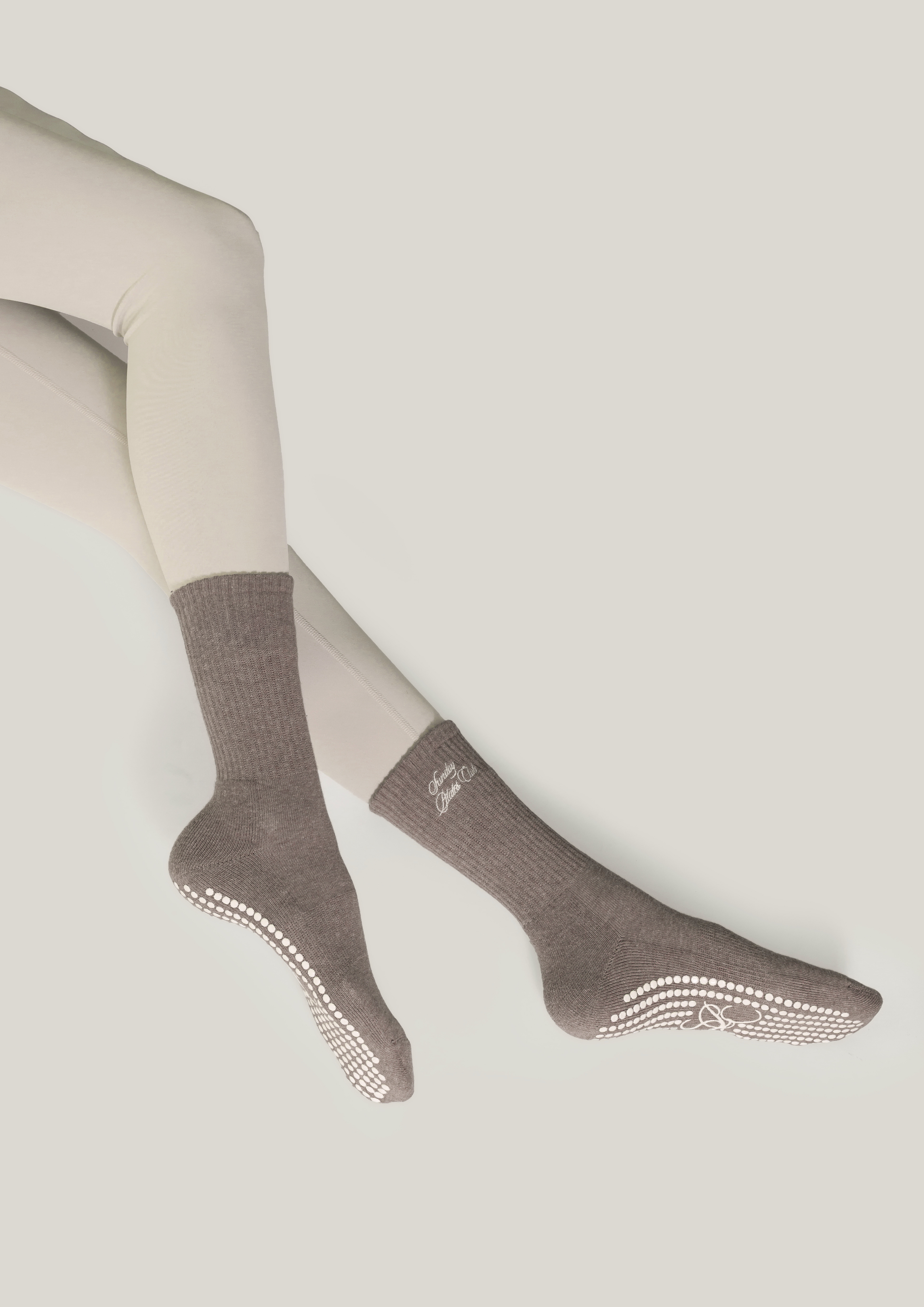 Double-Grip Pilates Grip Socks in Warm Suede