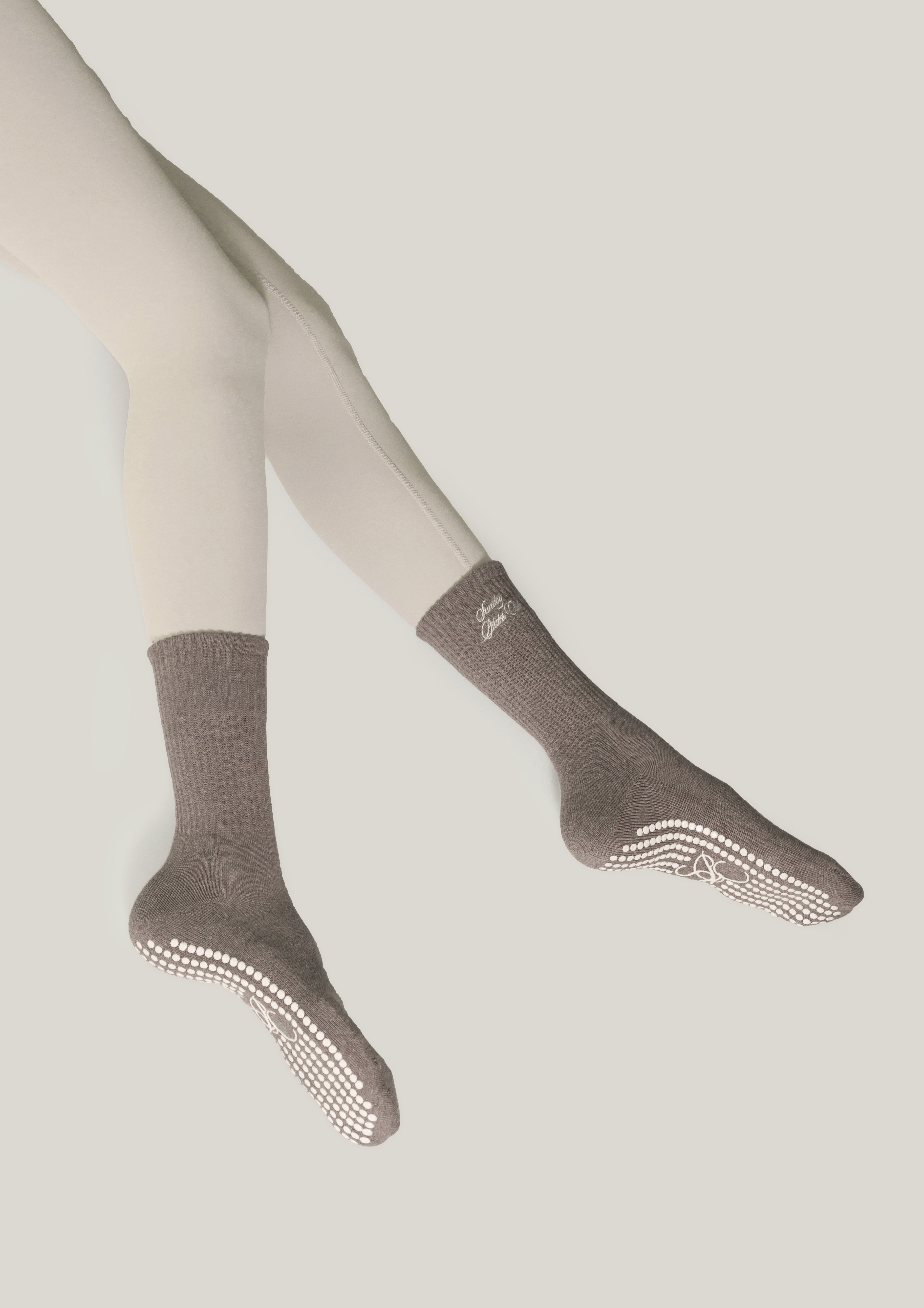 Double-Grip Pilates Grip Socks in Warm Suede