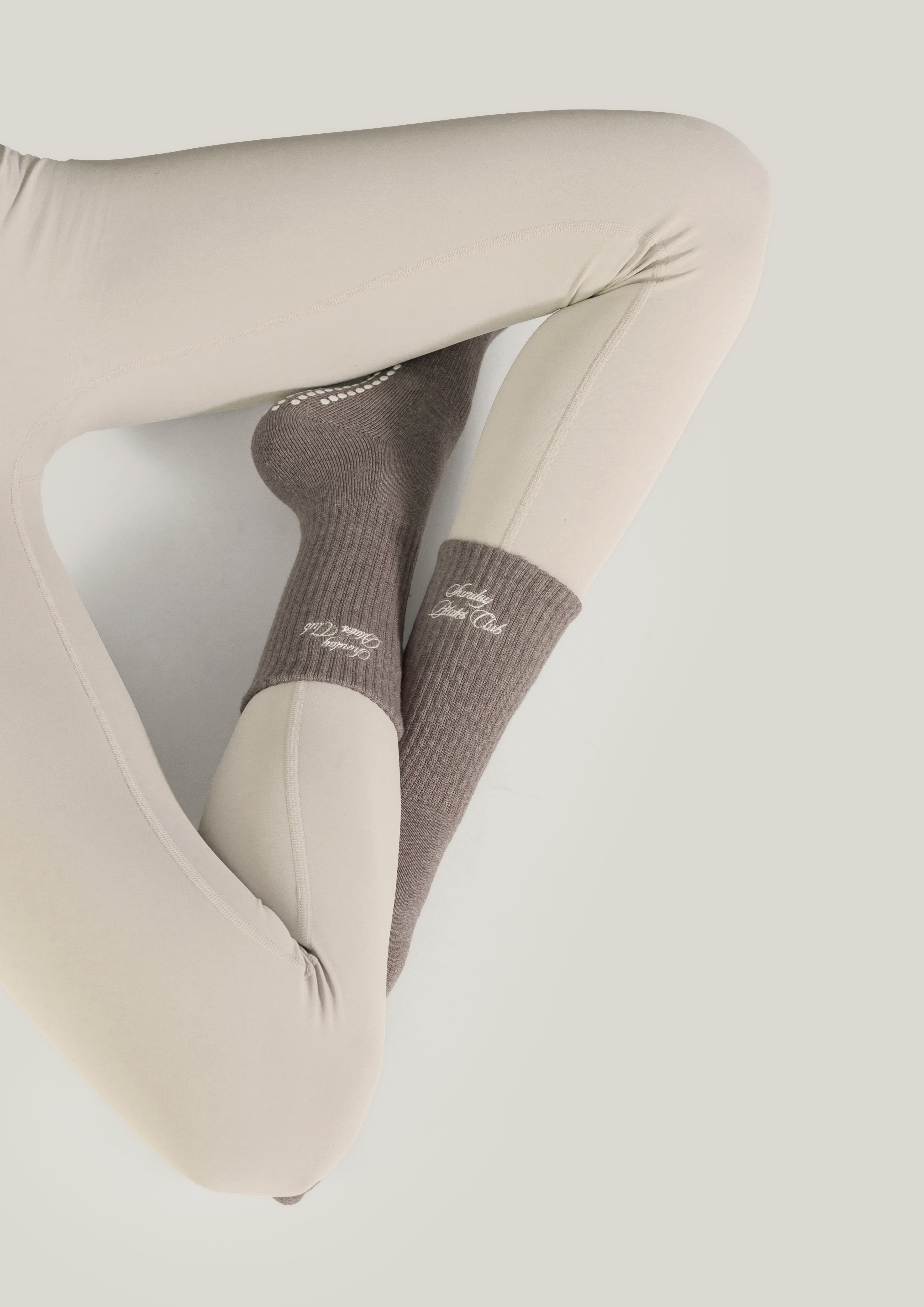 Double-Grip Pilates Grip Socks in Warm Suede