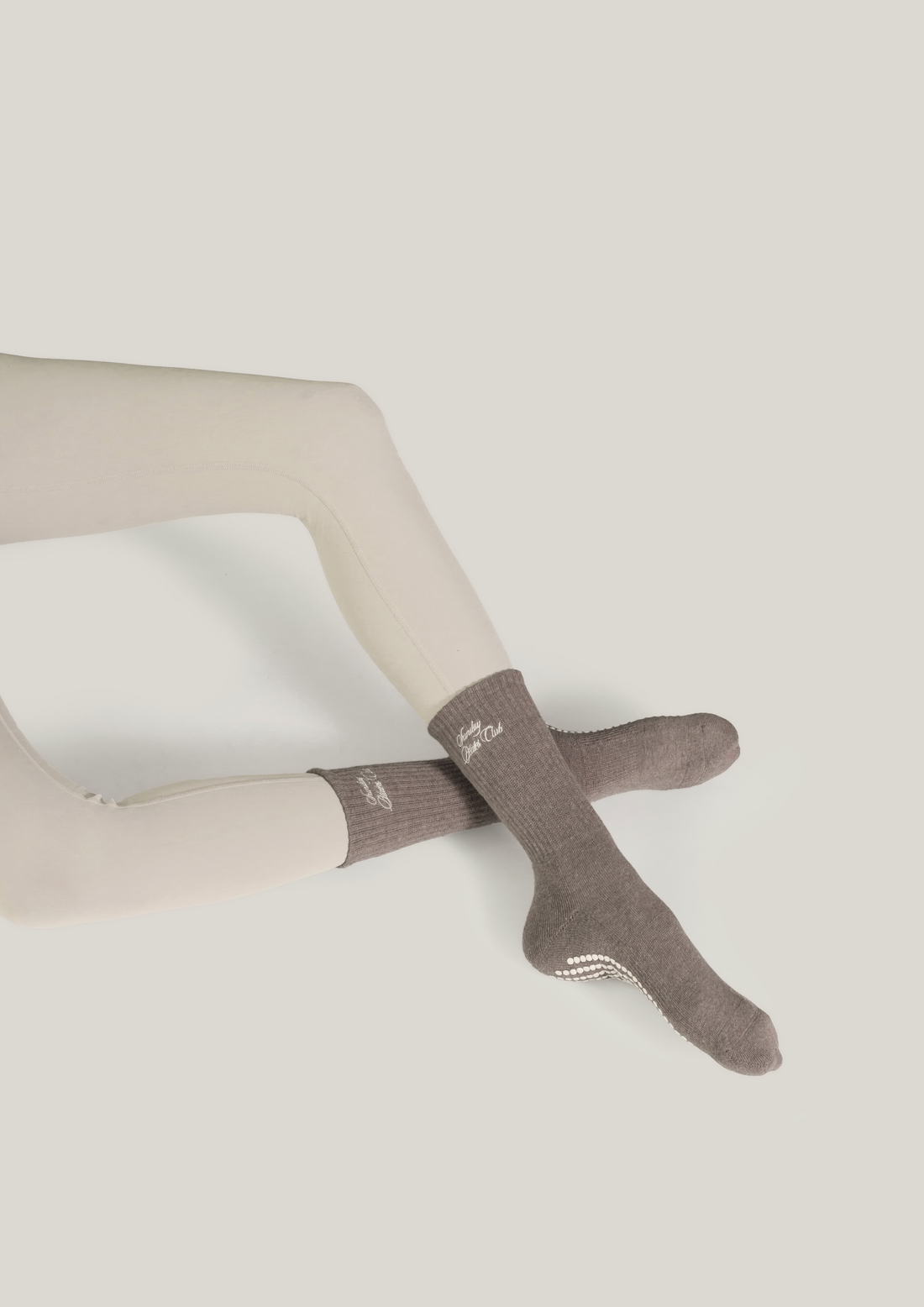 Double-Grip Pilates Grip Socks in Warm Suede