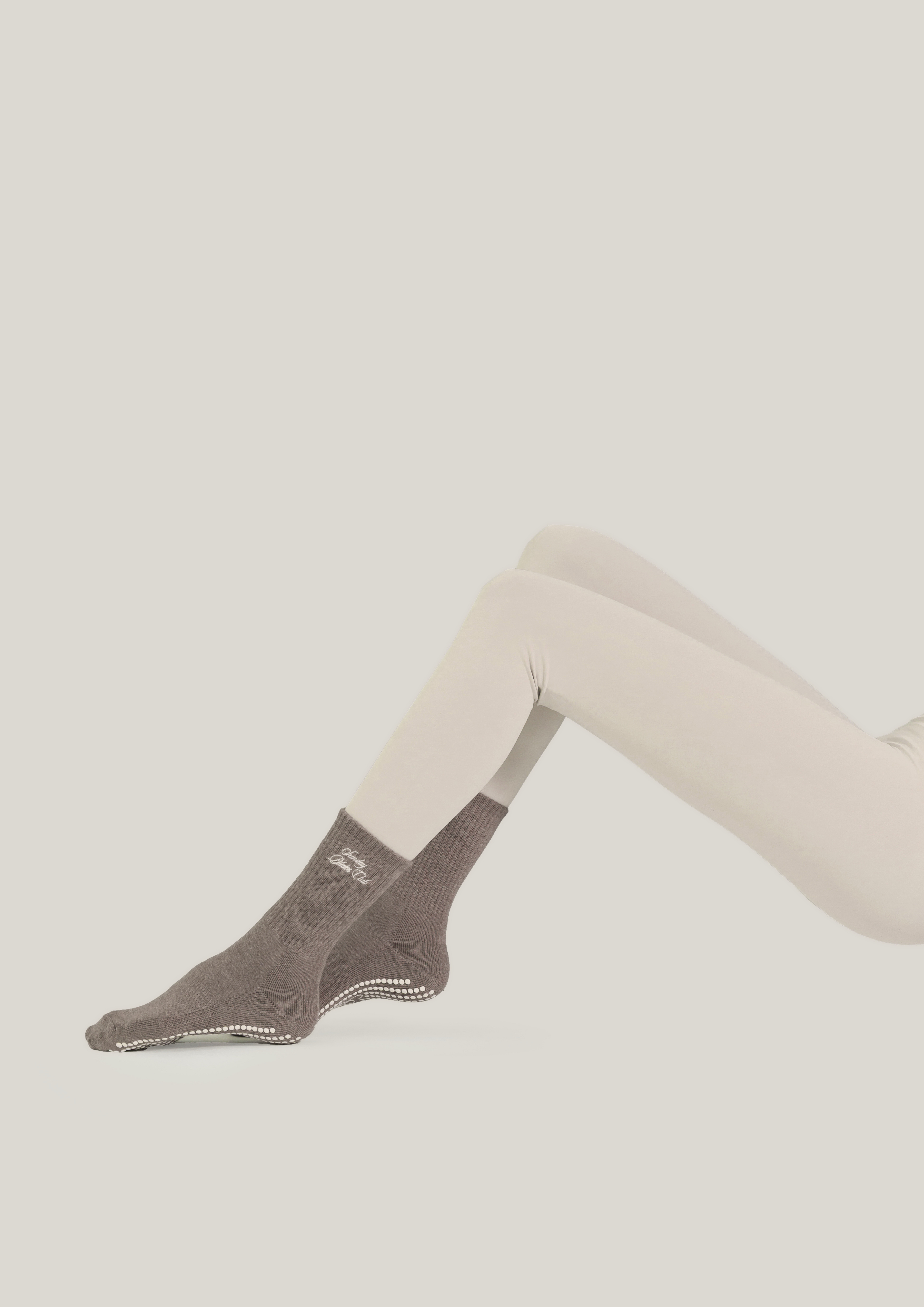 Double-Grip Pilates Grip Socks in Warm Suede