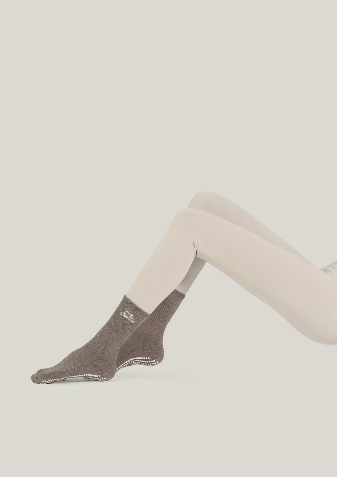 Double-Grip Pilates Grip Socks in Warm Suede