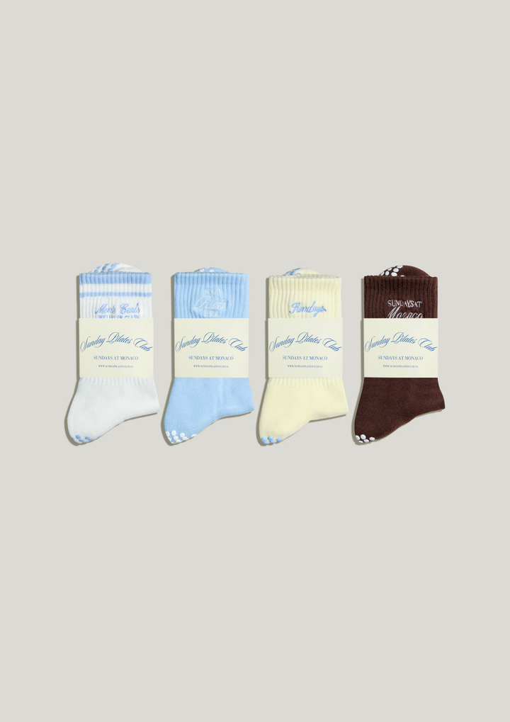Sundays At Monaco Pilates Grip Socks Bundle Set