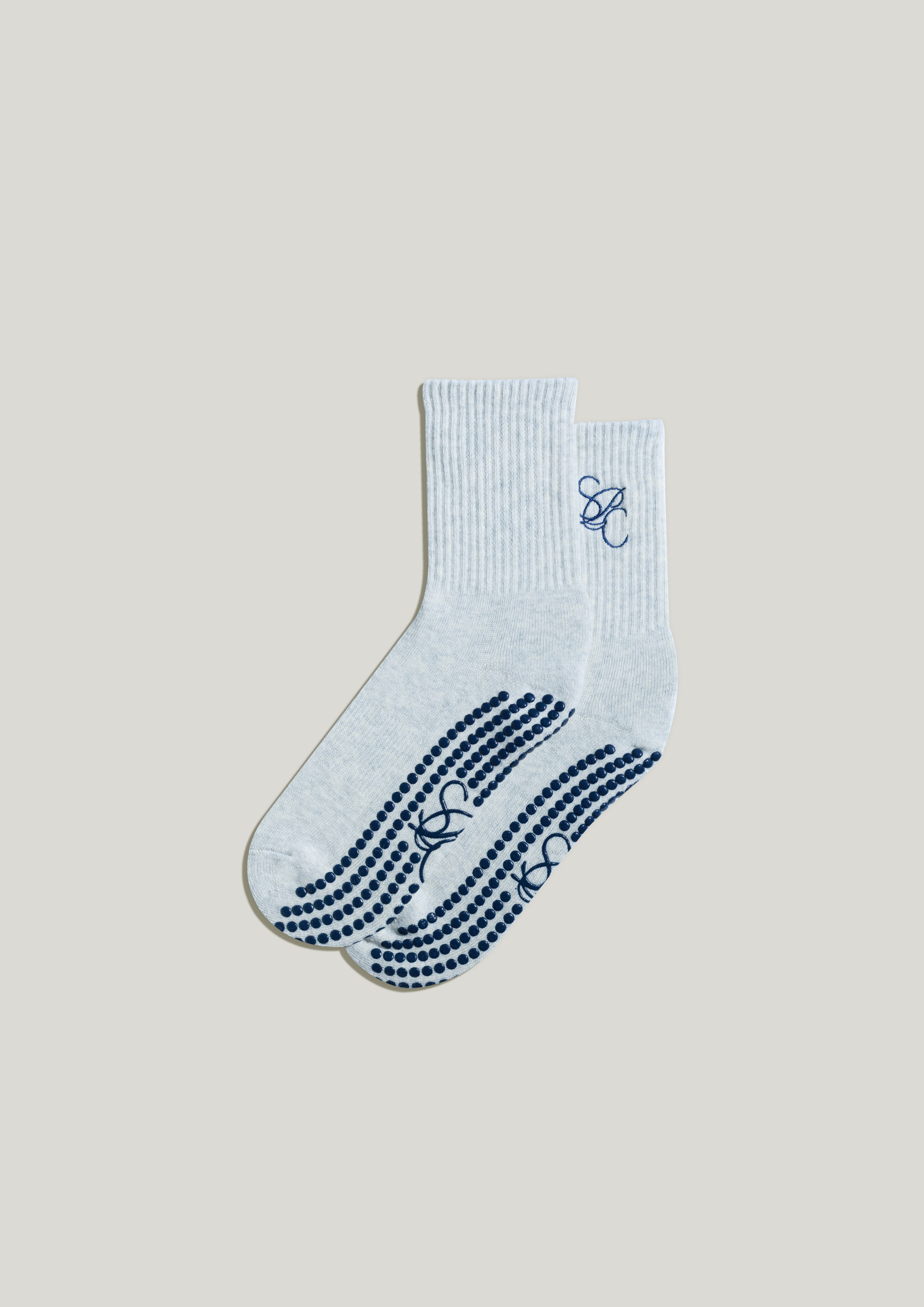Pilates Grip Socks in Pebble