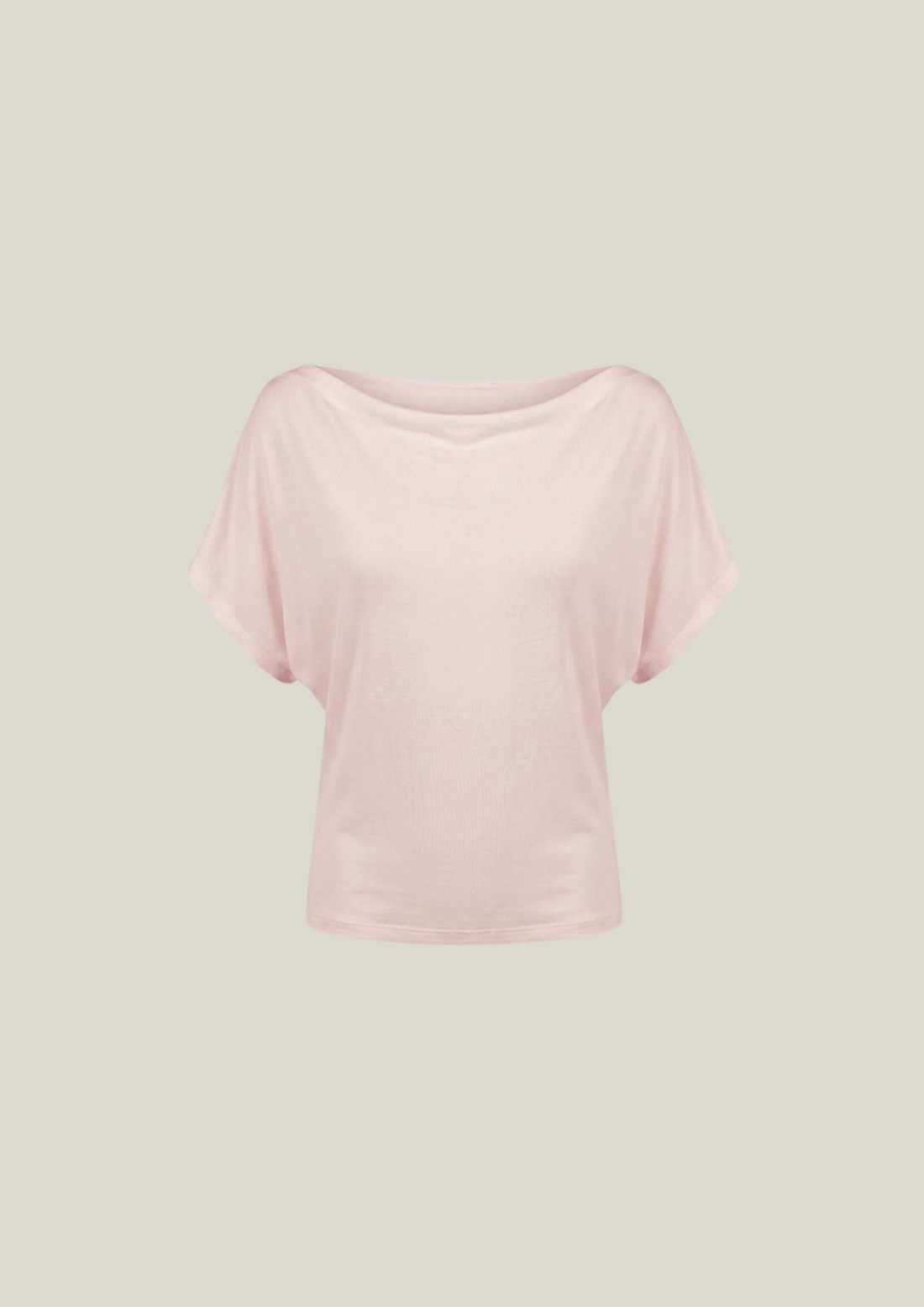 Buttery Soft Drape Off-Shoulder Top in Strawberry Milk
