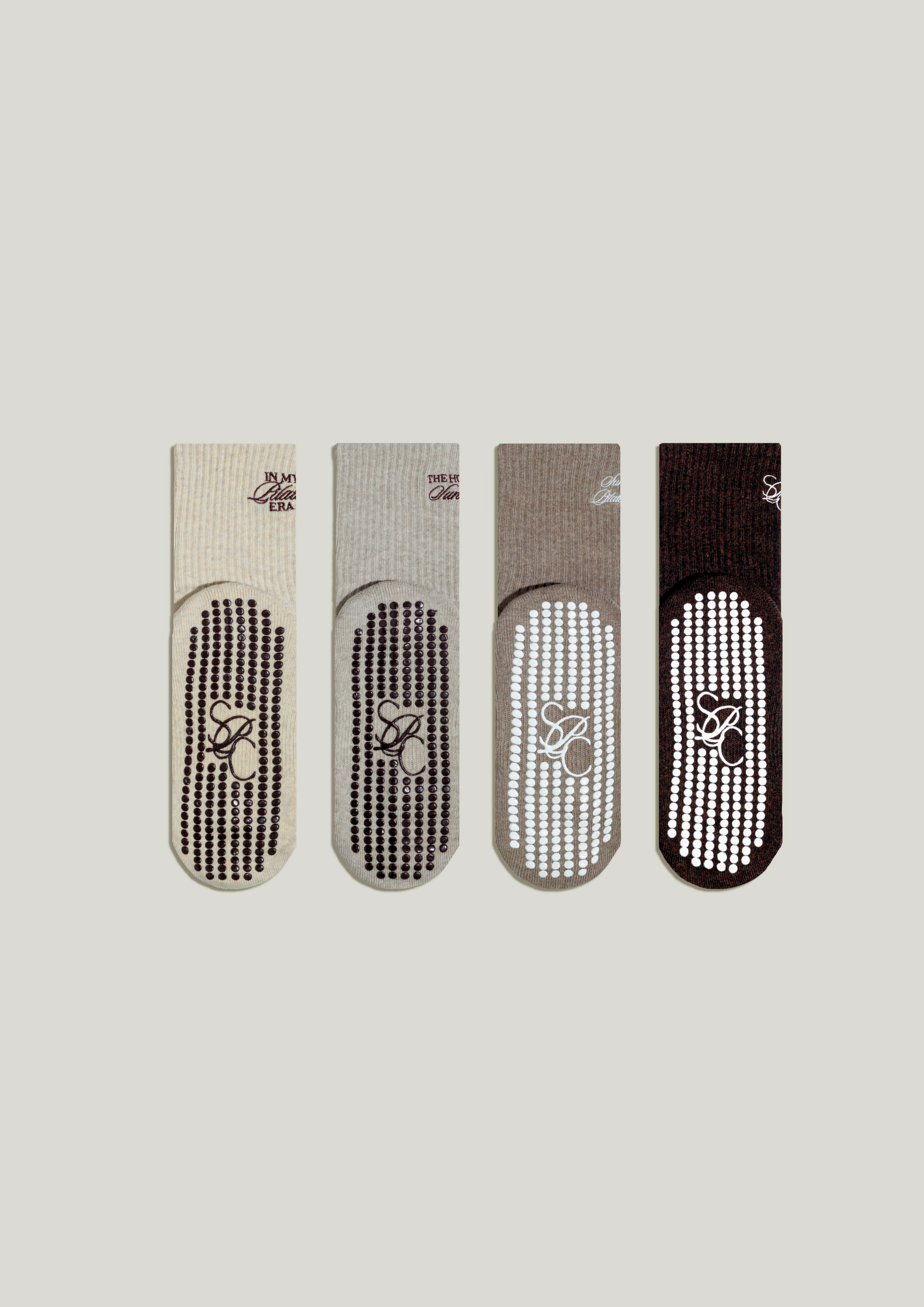 The House of Her Double-Grip Pilates Grip Socks Bundle Set