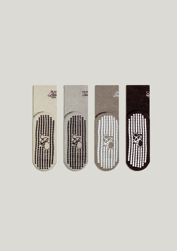 The House of Her Double-Grip Pilates Grip Socks Bundle Set