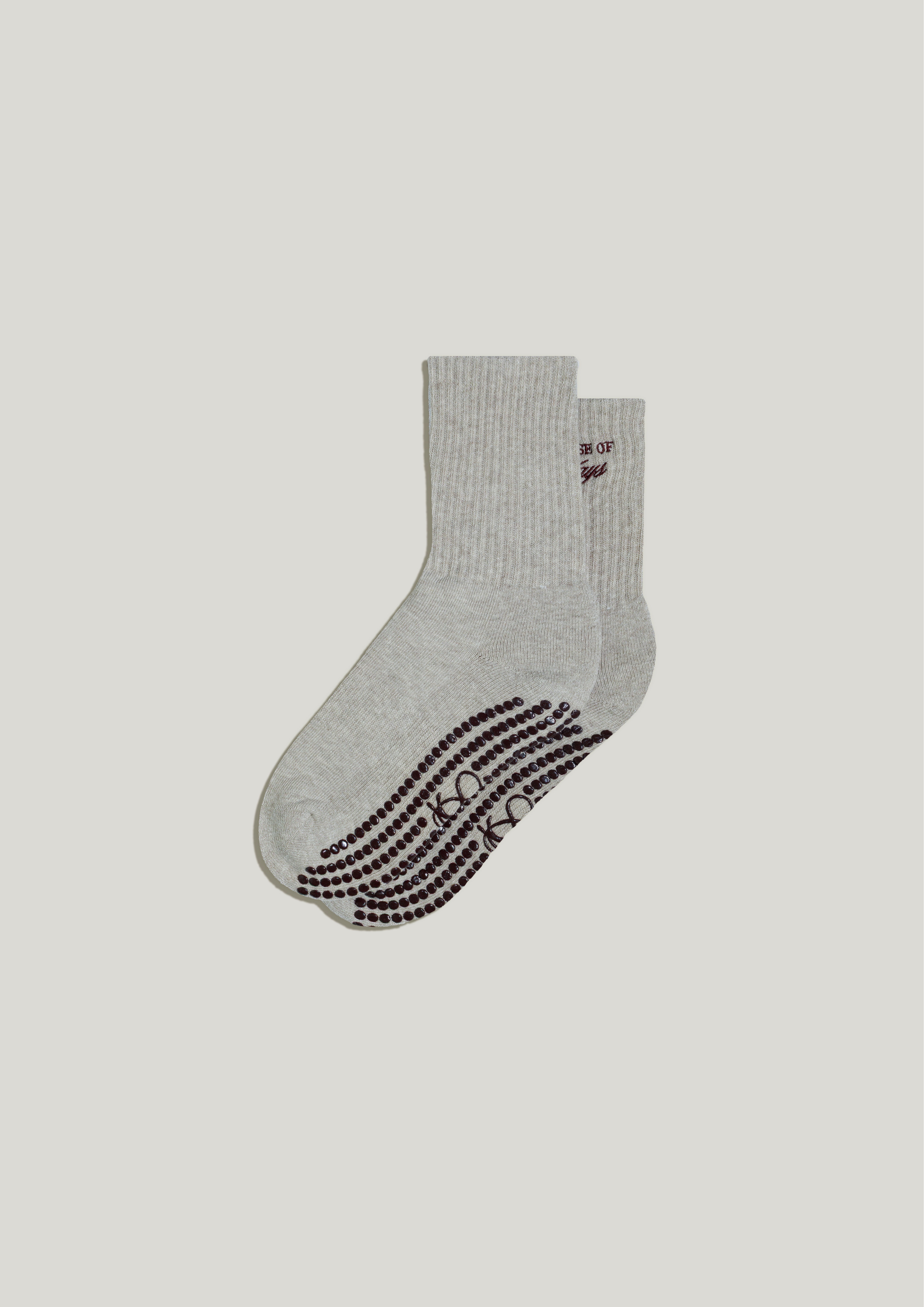 Double-Grip Pilates Grip Socks in Cashmere