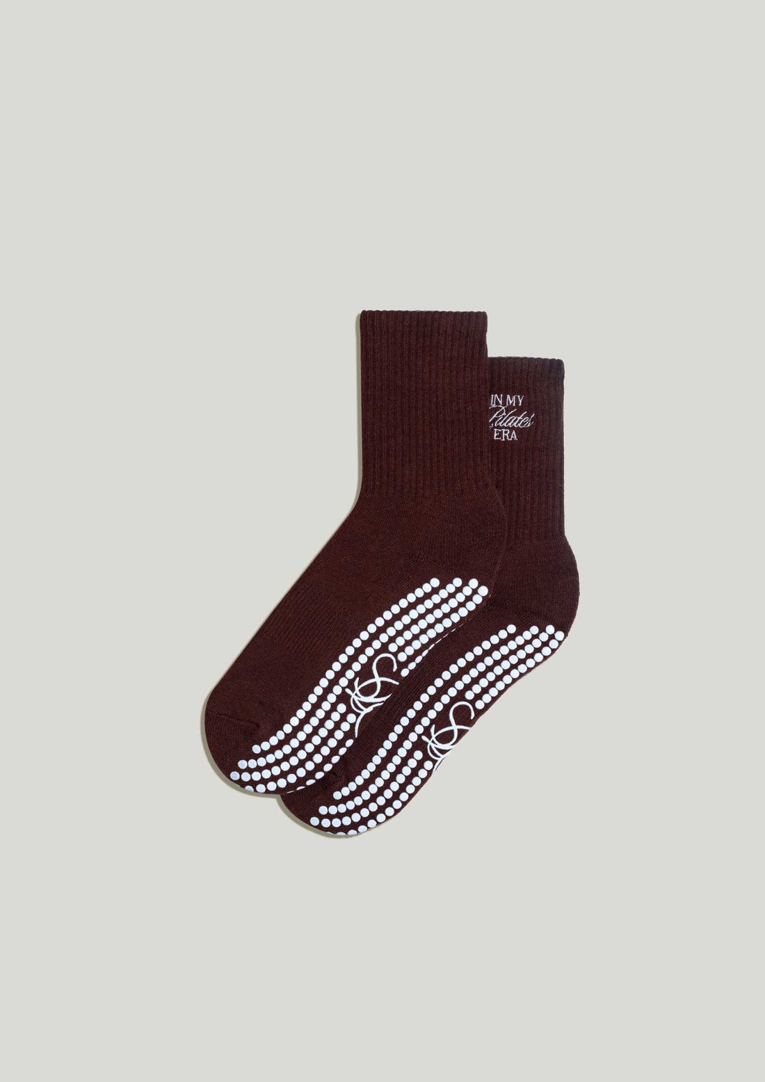 Pilates Grip Socks in Mahogany