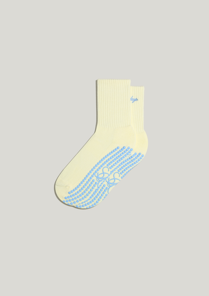 Pilates Grip Socks in Butter