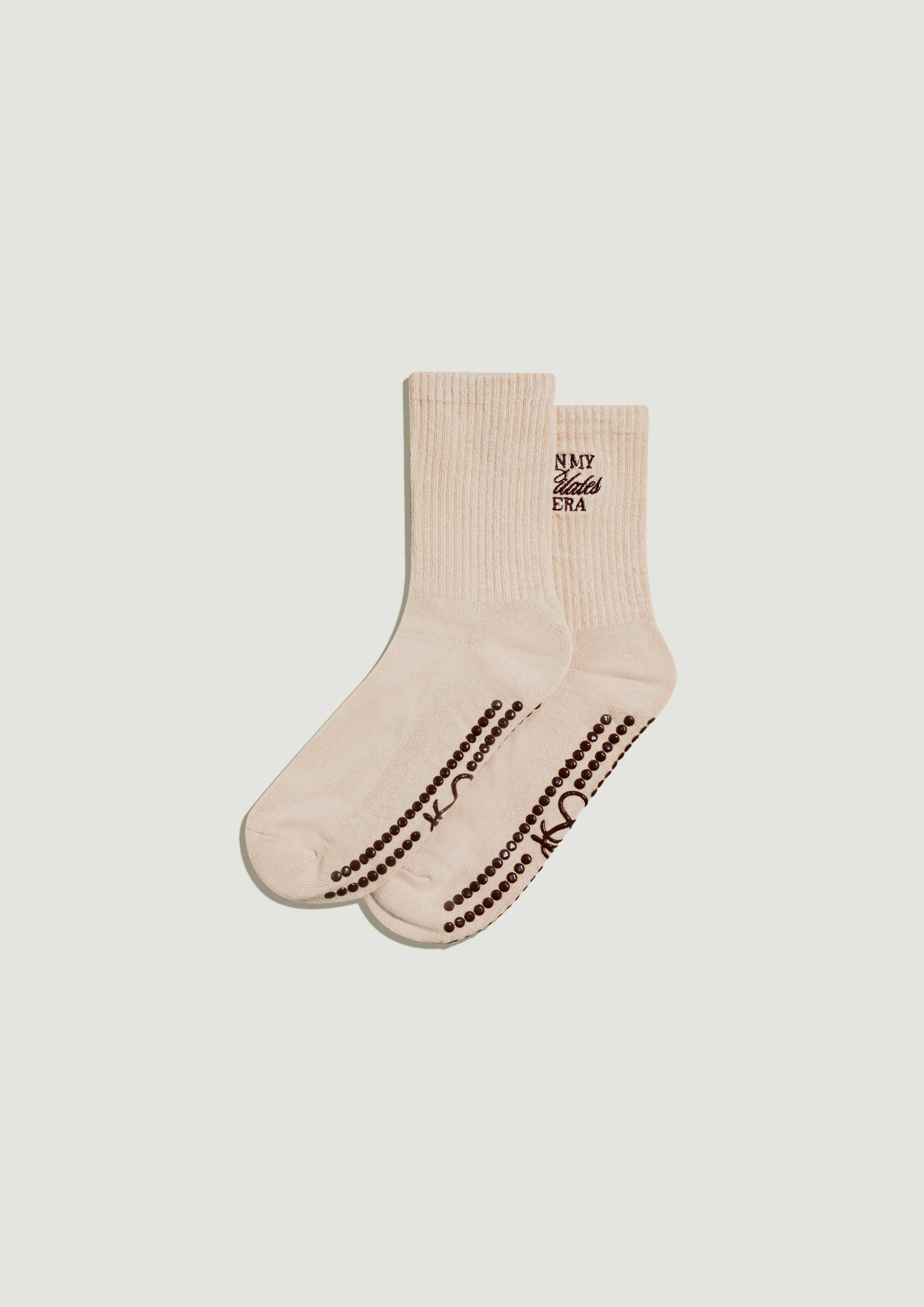 Pilates Grip Socks in Ecru