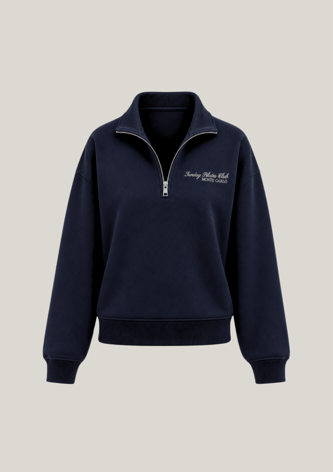 Monte Carlo 100% Cotton Half-Zip Sweater in Royale Blue