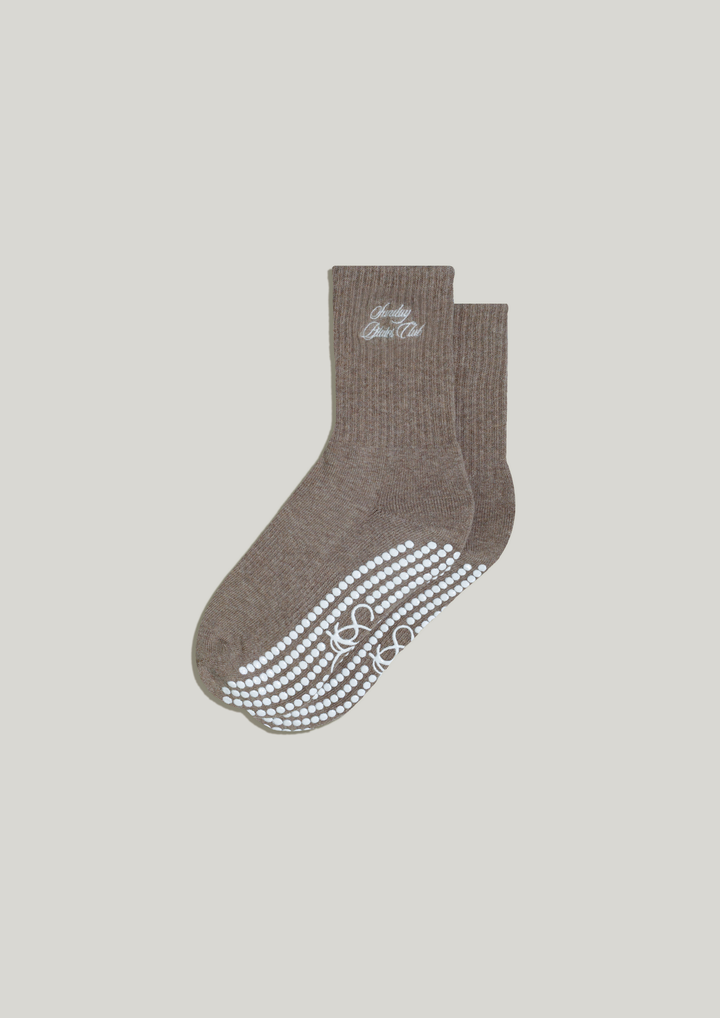 Double-Grip Pilates Grip Socks in Warm Suede