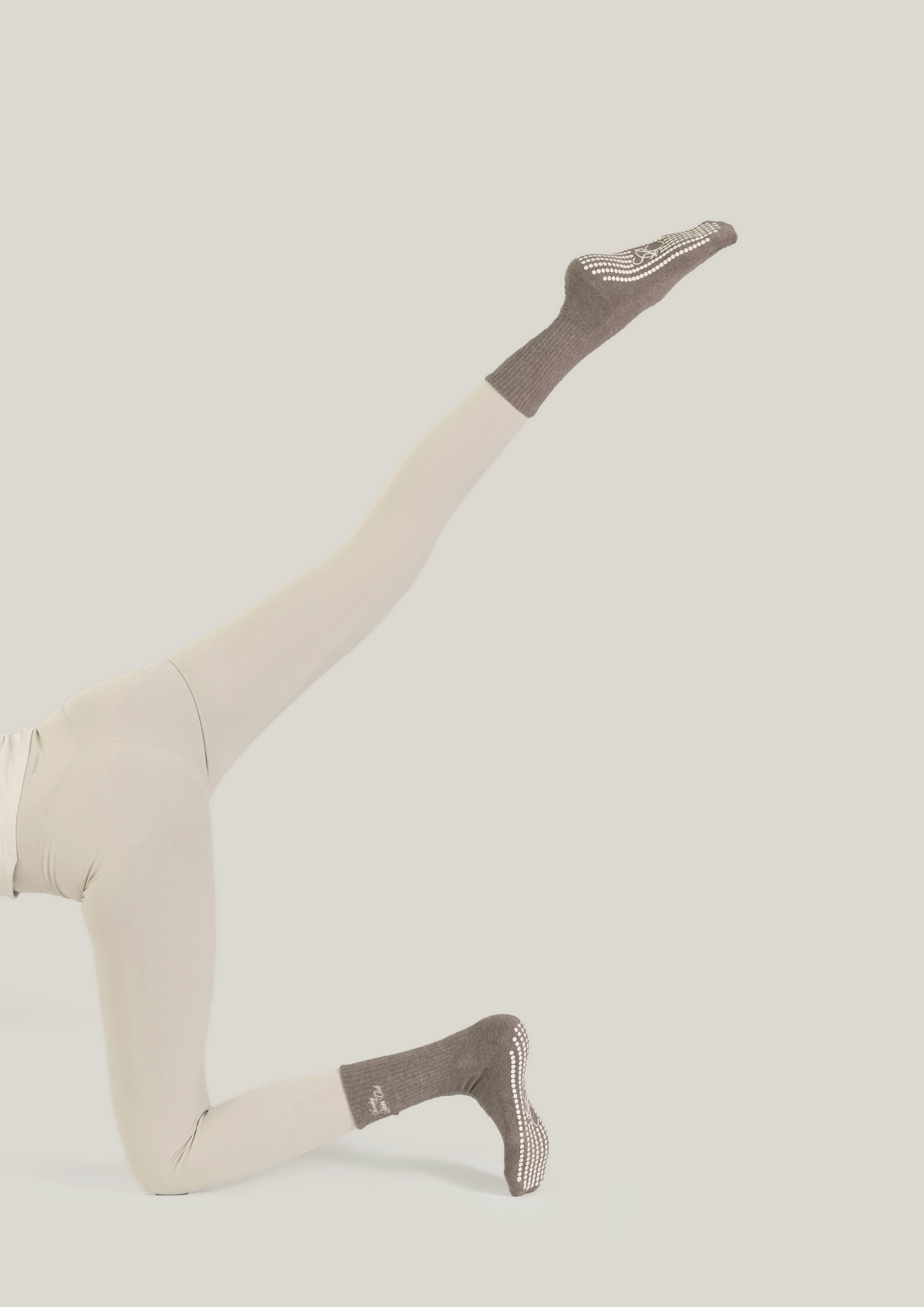 Double-Grip Pilates Grip Socks in Warm Suede