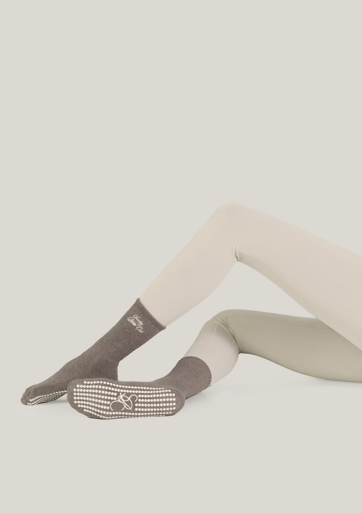 Double-Grip Pilates Grip Socks in Warm Suede